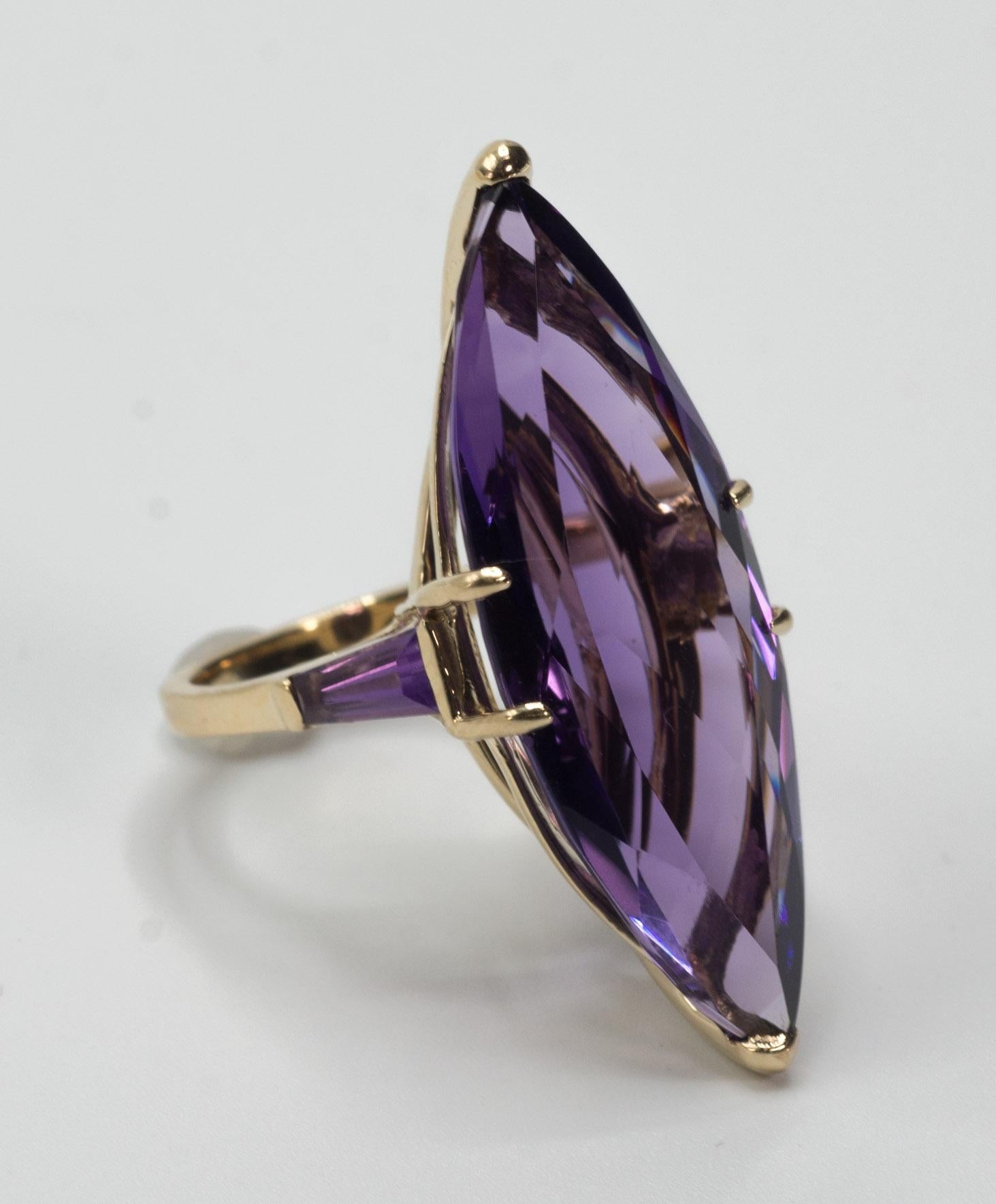 marquise amethyst ring