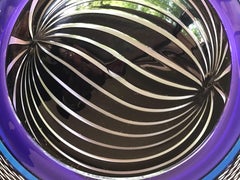 Large Purple Art Glass Plate Charger Signed by Peter Greenwood