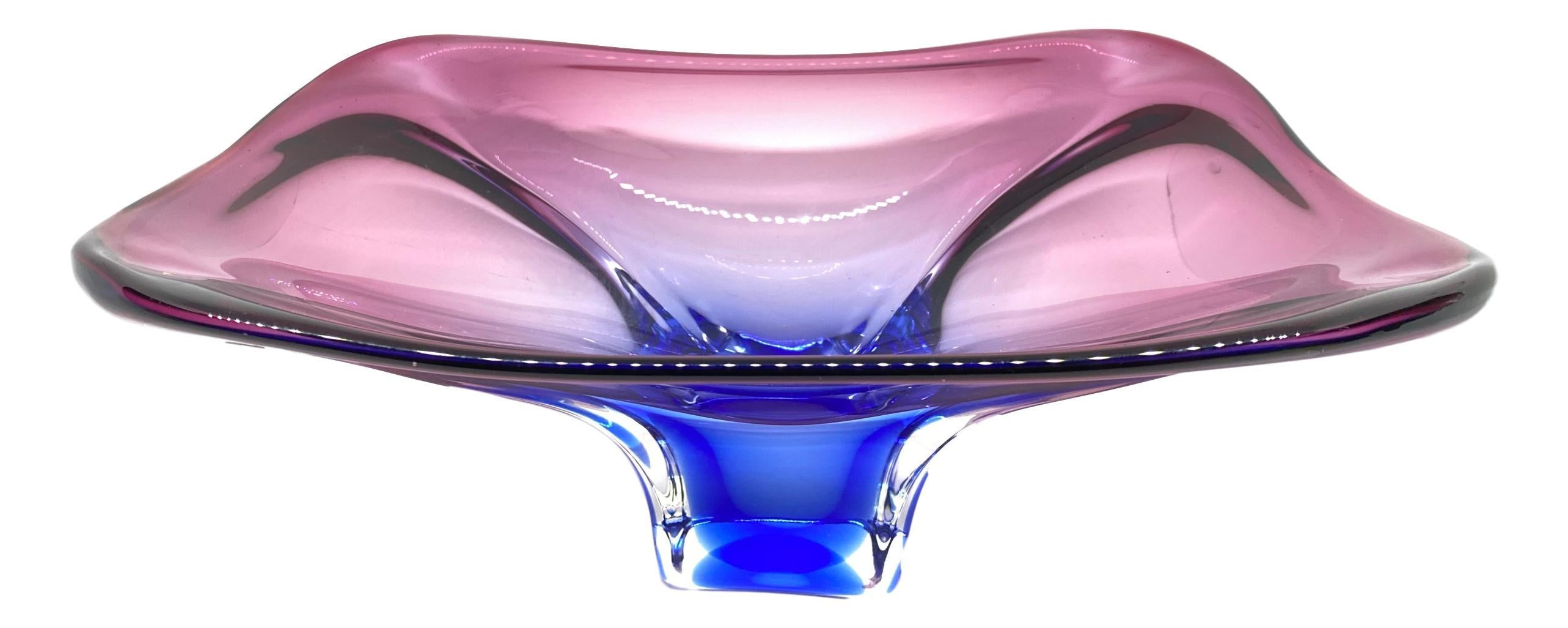 murano purple glass bowl