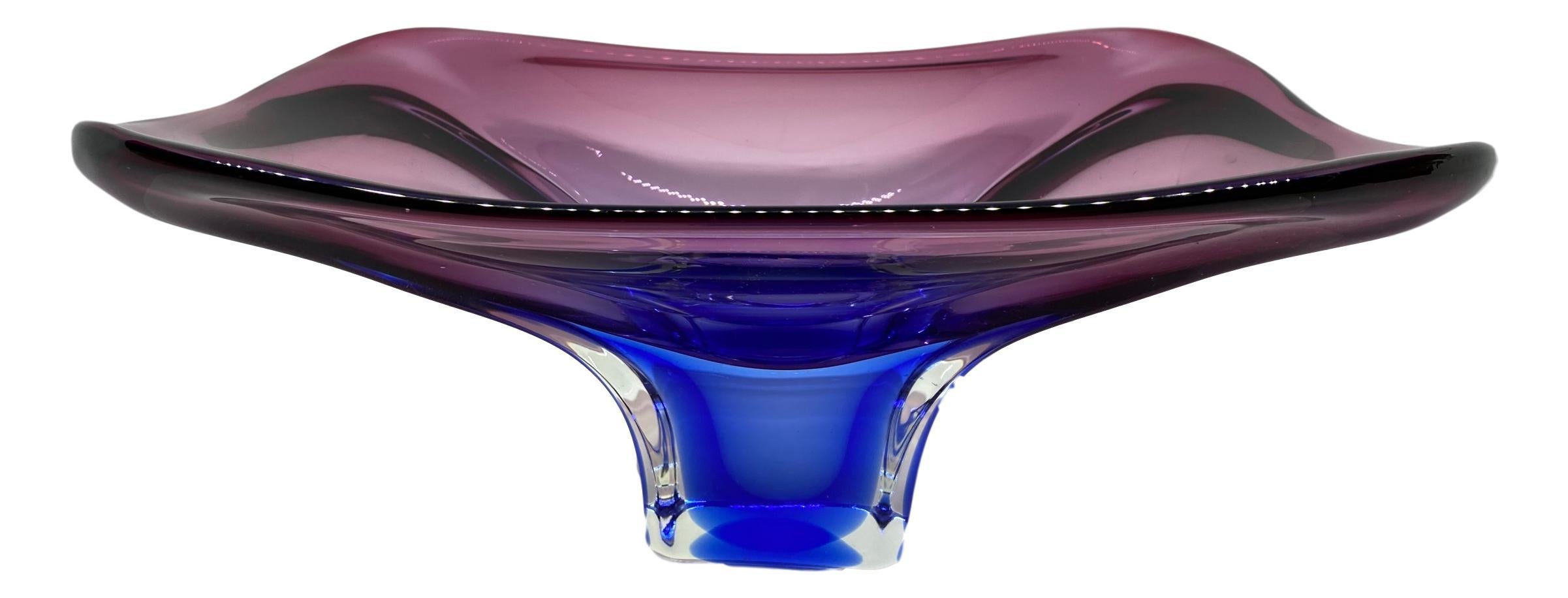 purple glass bowl