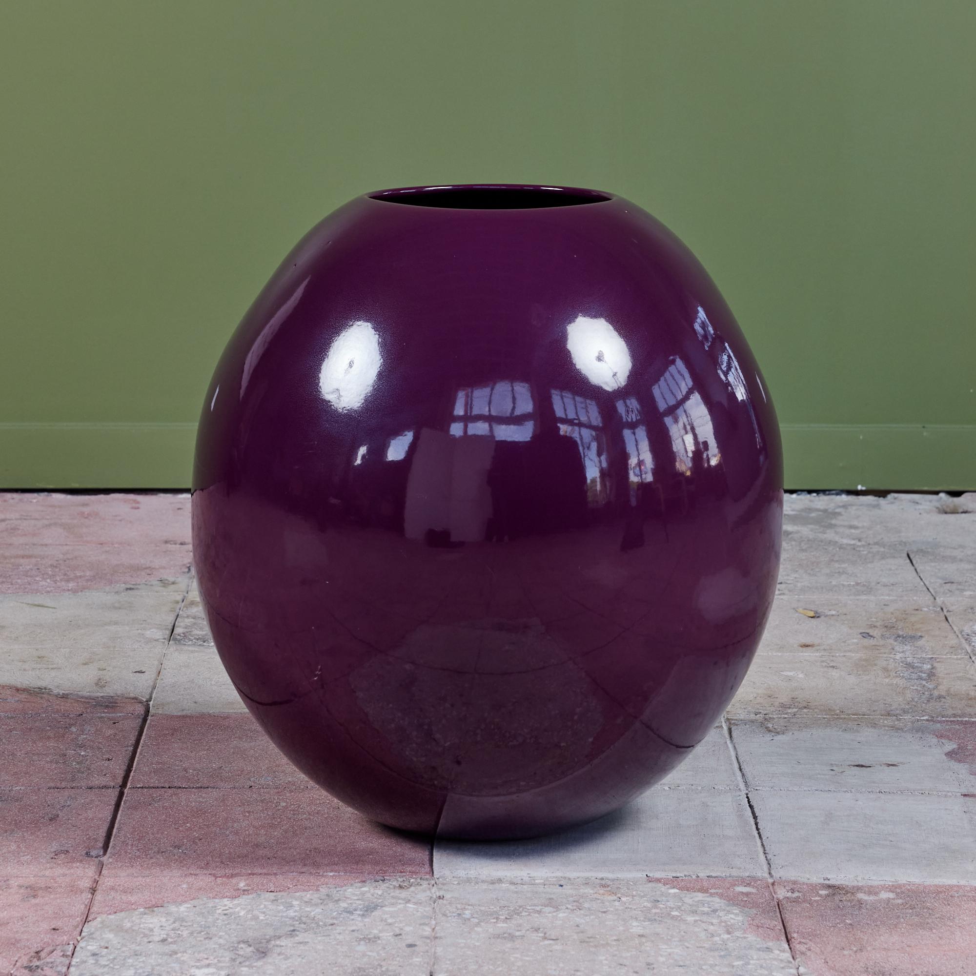 American Large Purple Egg Planter by Marilyn Kay Austin for Architectural Pottery For Sale