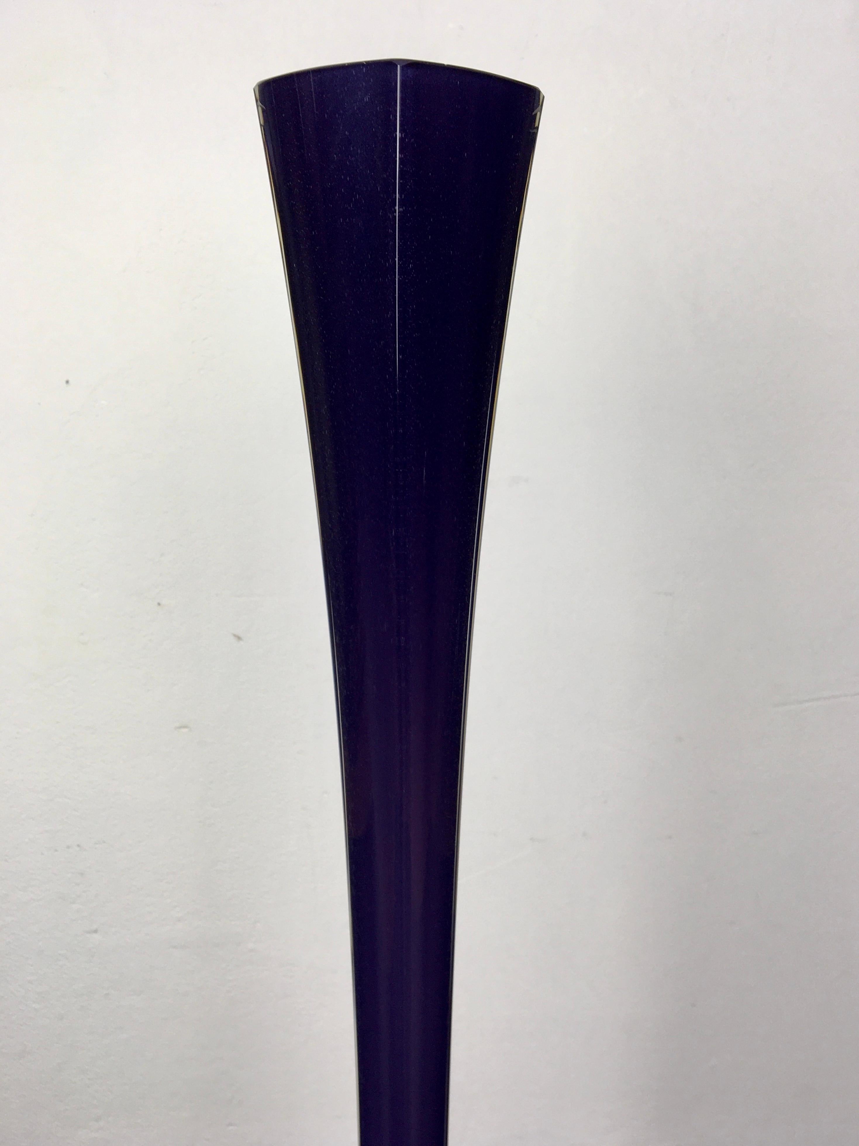 Grand vase violet JM Studio Glass, vase de sol, vase à bourgeons, Portugal, années 1980 en vente 2