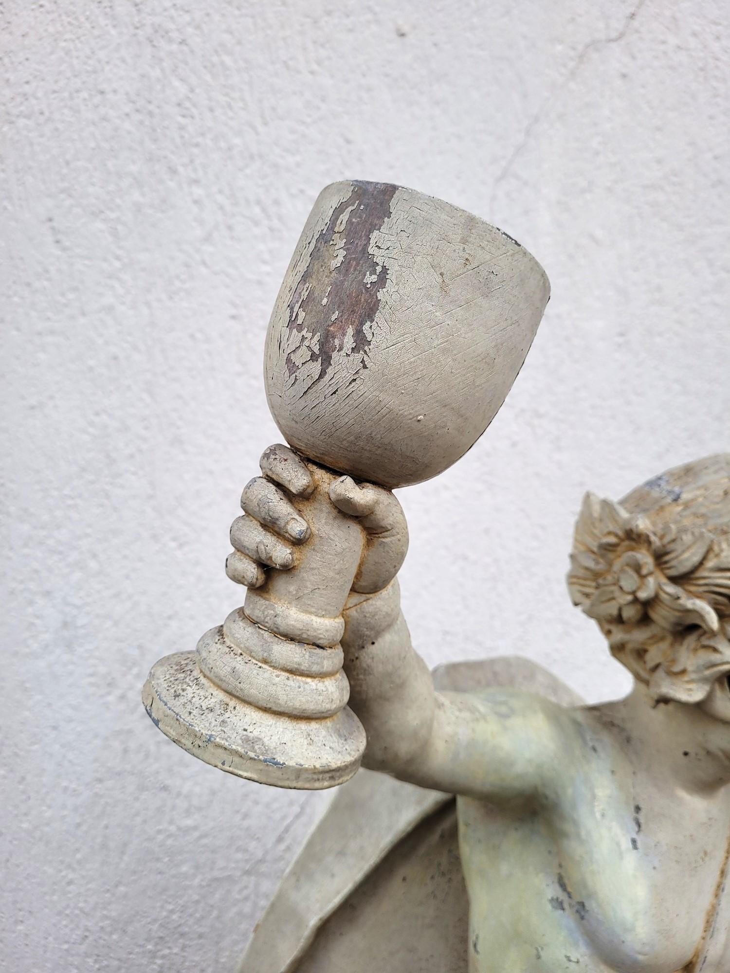 Luigi XIV Grande scultura di putti in legno laccato, Italia, XIX secolo in vendita