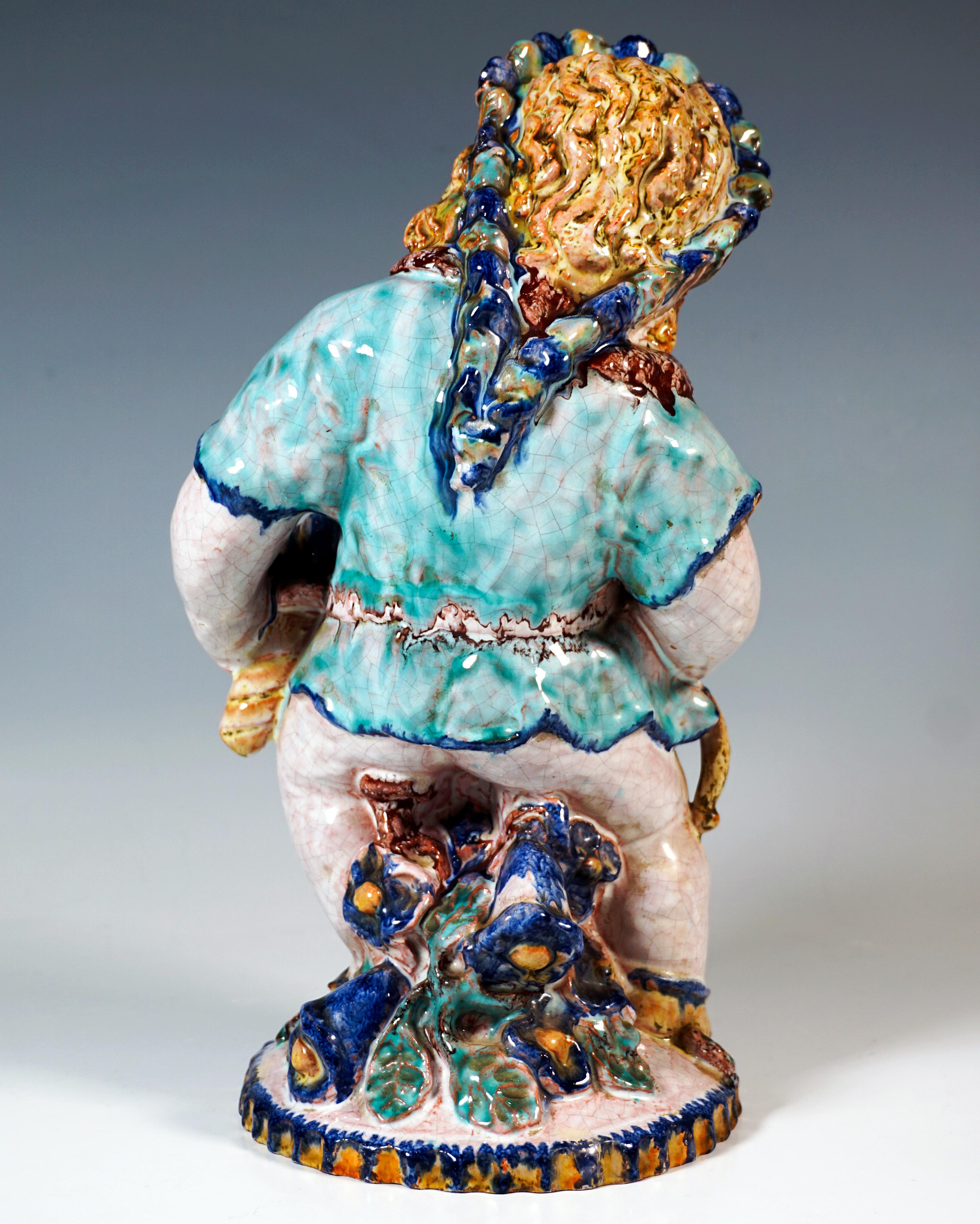 Art déco Grand putto en indien, par Michael Powolny, Sommerhuber Autriche, 1925-1930 en vente