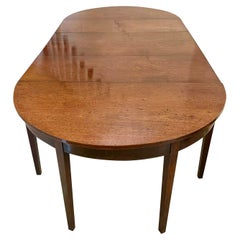 Large Quality 18th Century Antique George III Mahogany D End Dining Table