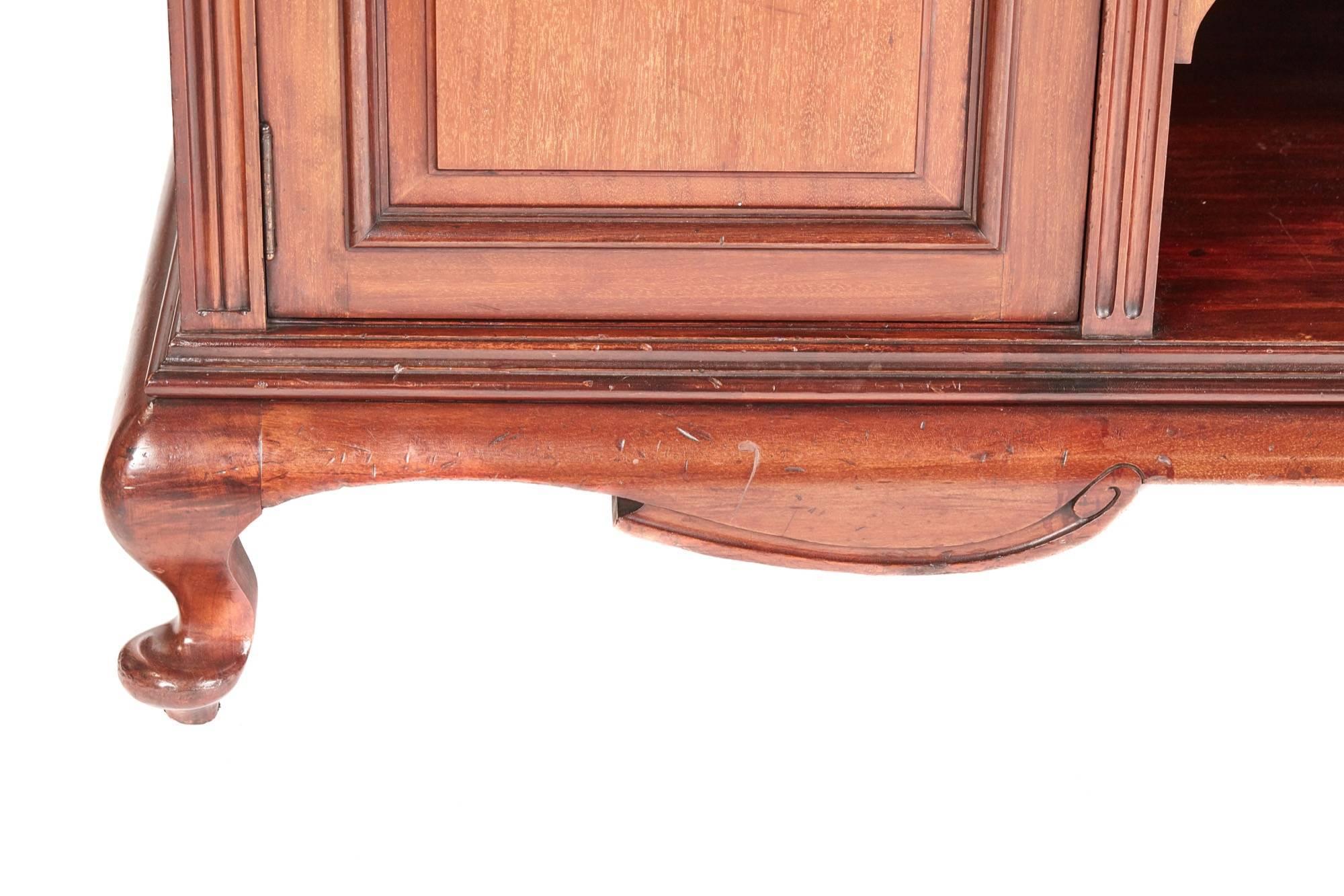Large Quality Antique Carved Mahogany Sideboard by Maples For Sale 10