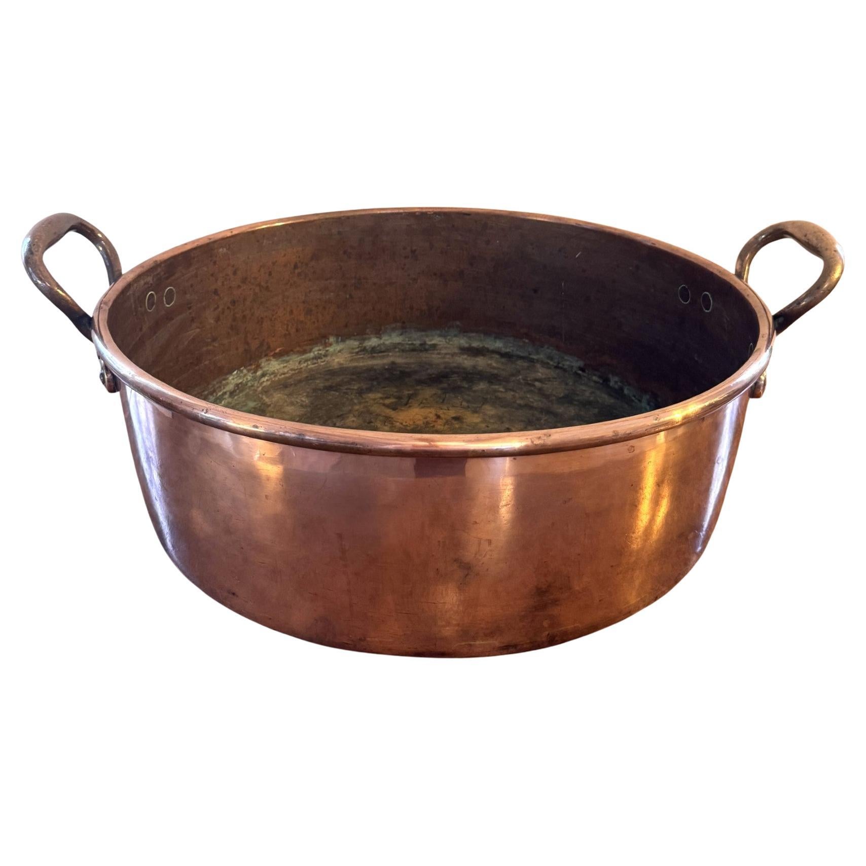 Große antike George III.-Kupferschale in hoher Qualität