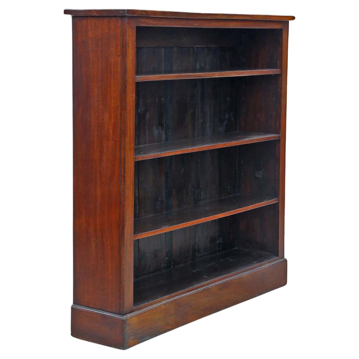 Large Quality Antique Mahogany Adjustable Bookcase - Circa 1900