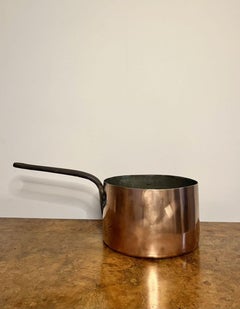 Large quality antique Victorian Hodges & Sons copper saucepan