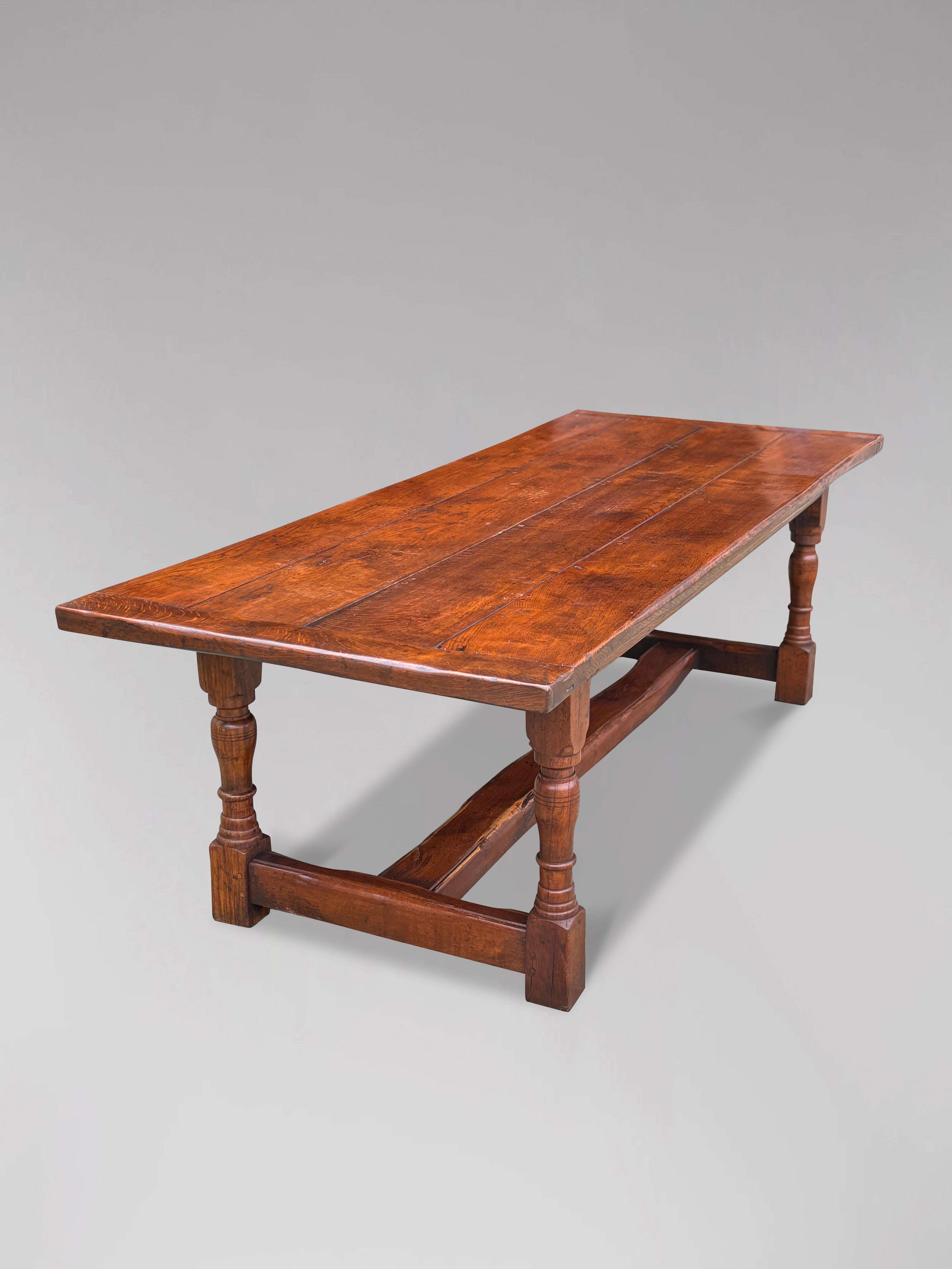 Large Quality Oak Refectory Dining Table 3