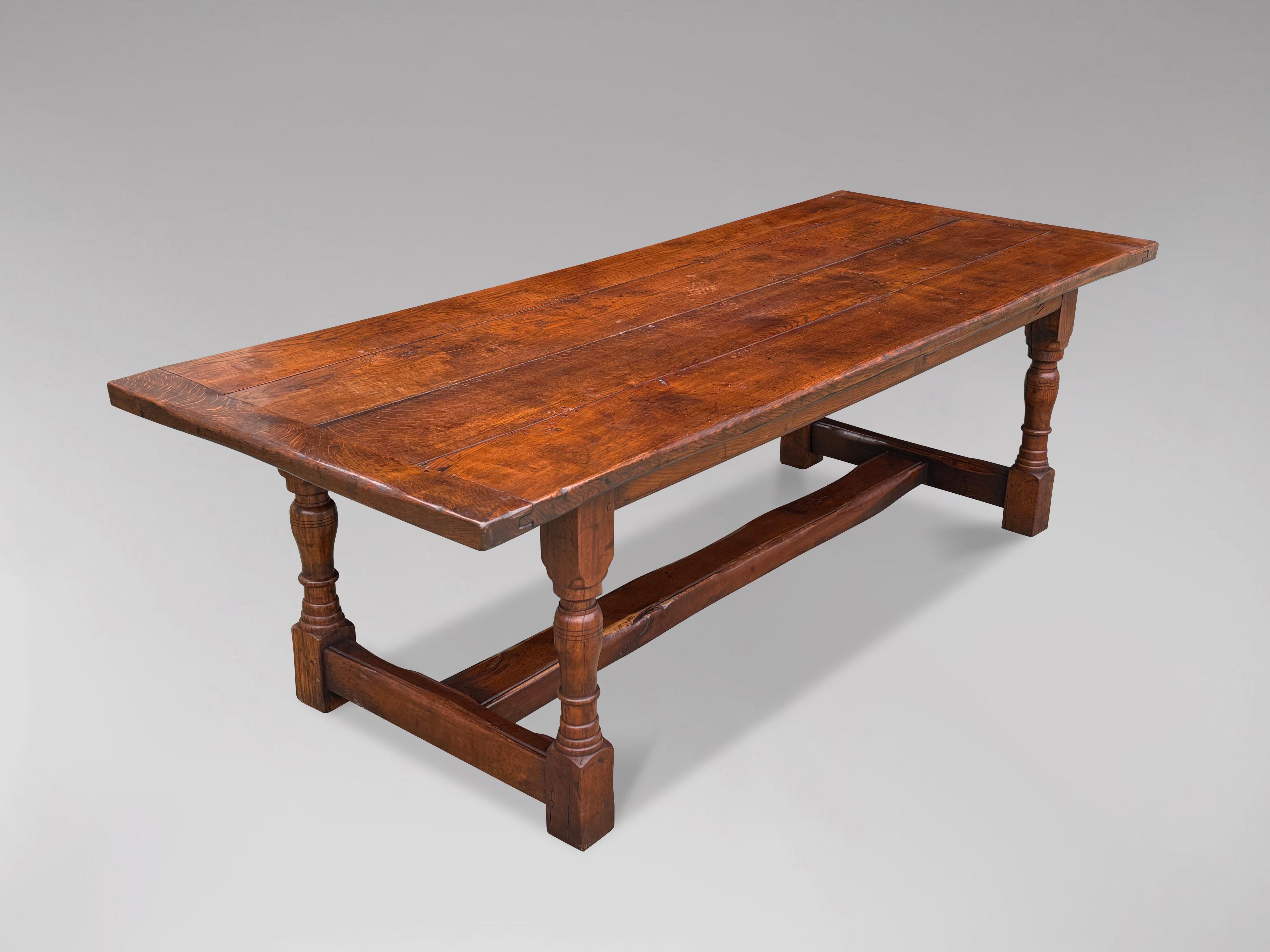 Large Quality Oak Refectory Dining Table 4