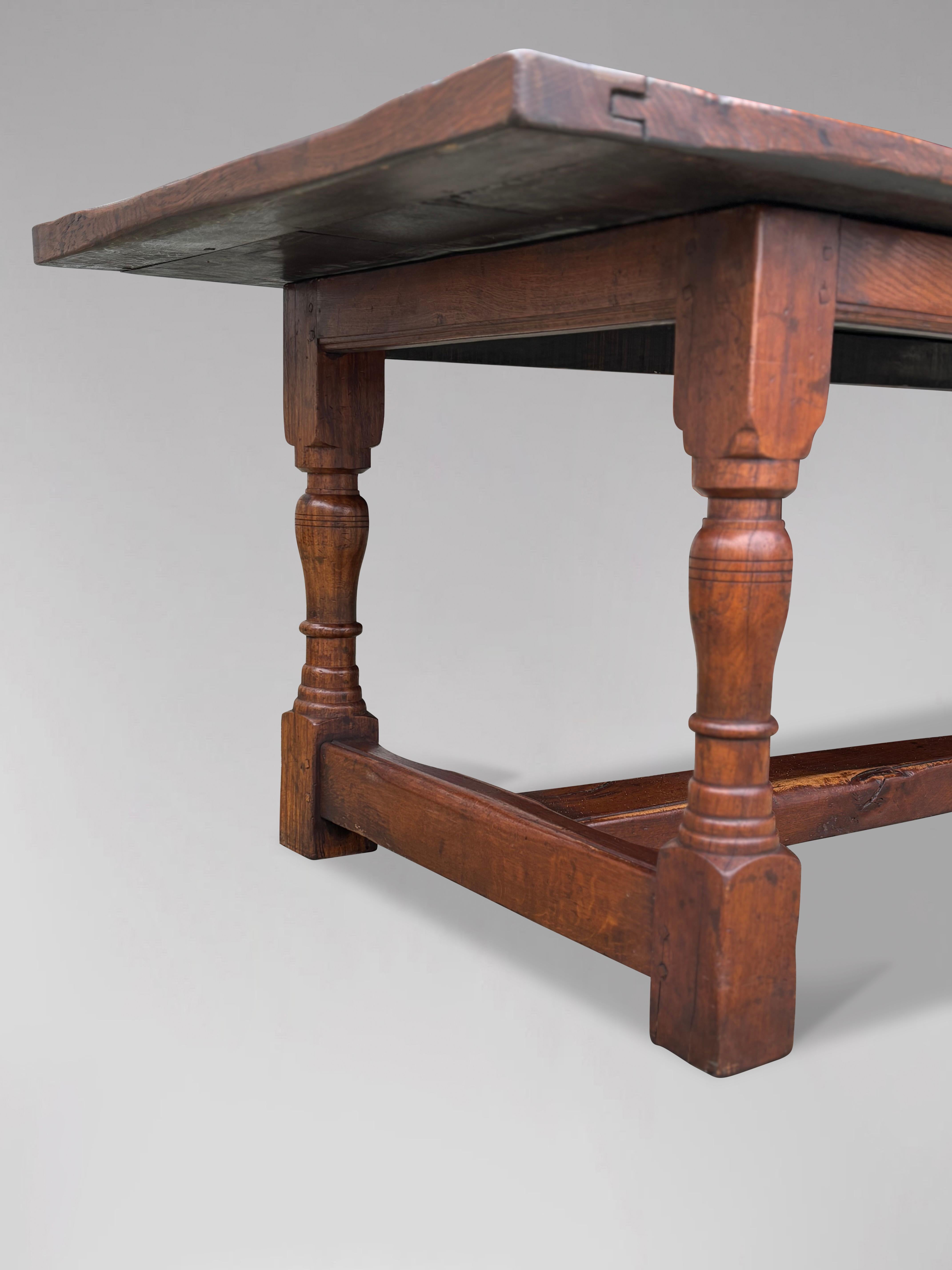 20th Century Large Quality Oak Refectory Dining Table