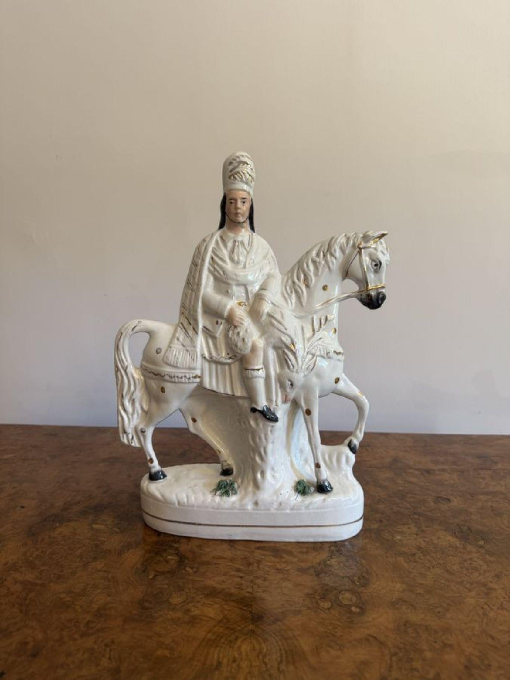 Pareja de figuras antiguas victorianas de Staffordshire de gran calidad Cerámico en venta
