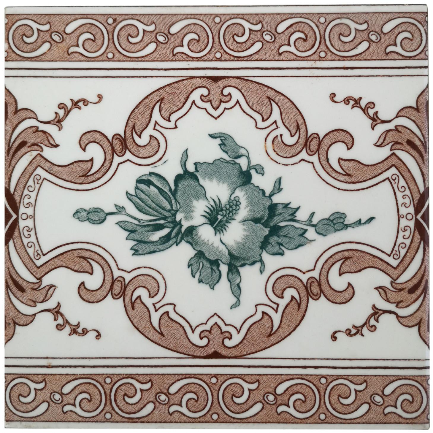 20th Century Large Quantity Glazed Antique Tiles For Sale