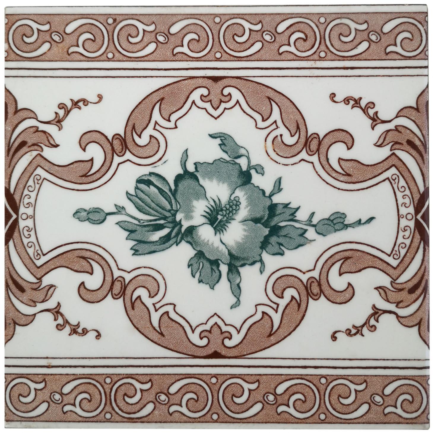 20th Century Large Quantity Glazed Antique Tiles For Sale