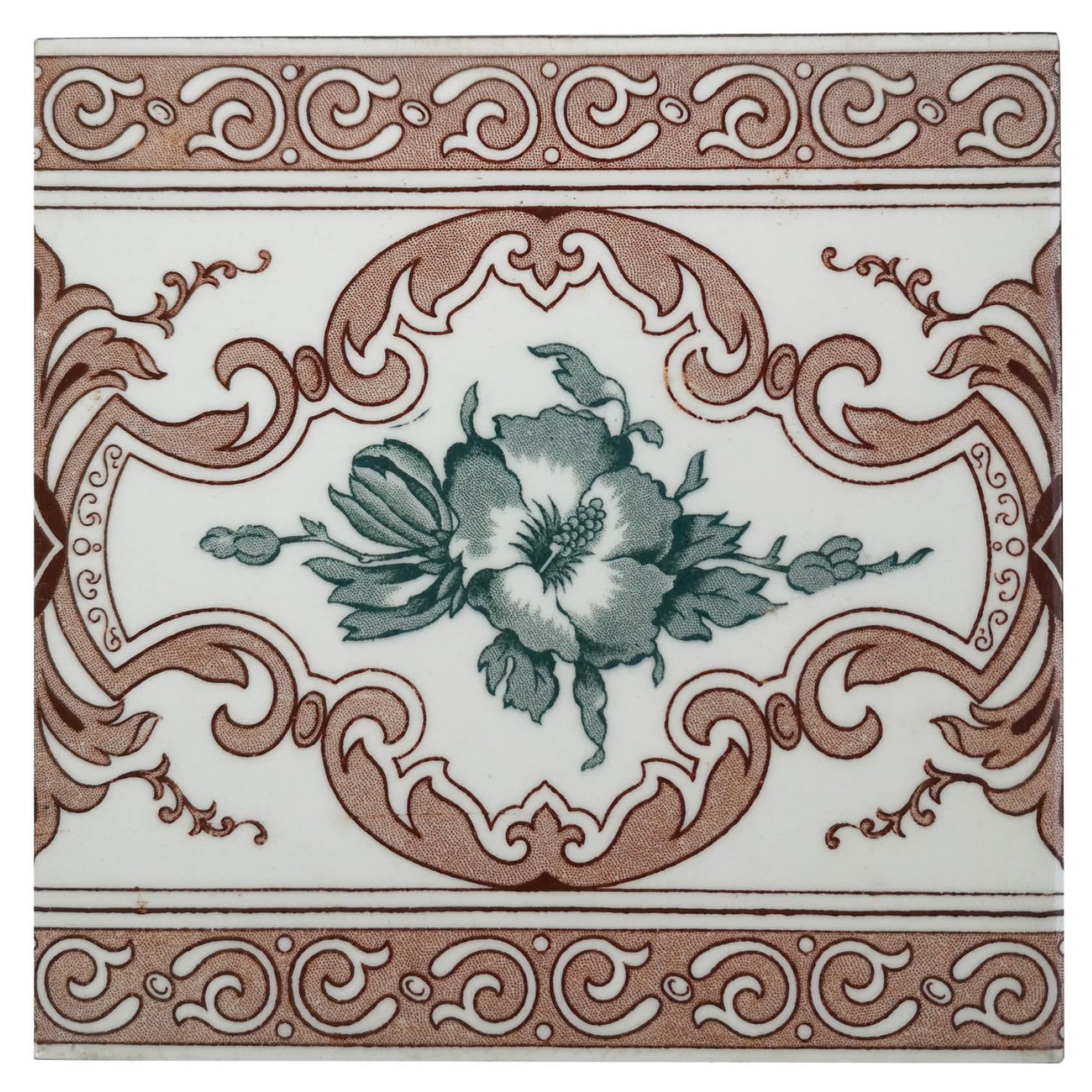 Large Quantity Glazed Antique Tiles For Sale at 1stDibs