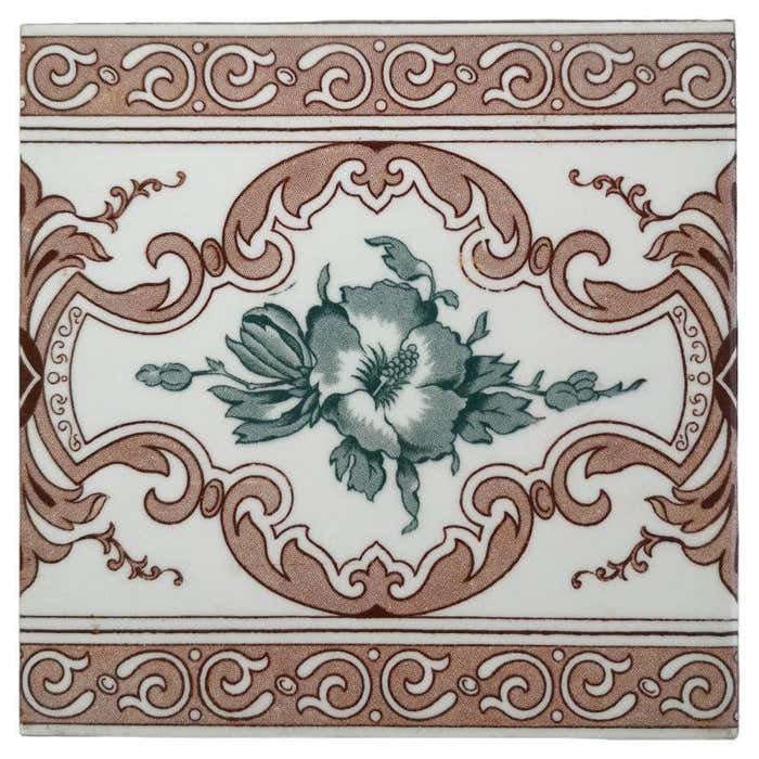 Large Quantity Glazed Antique Tiles For Sale at 1stDibs