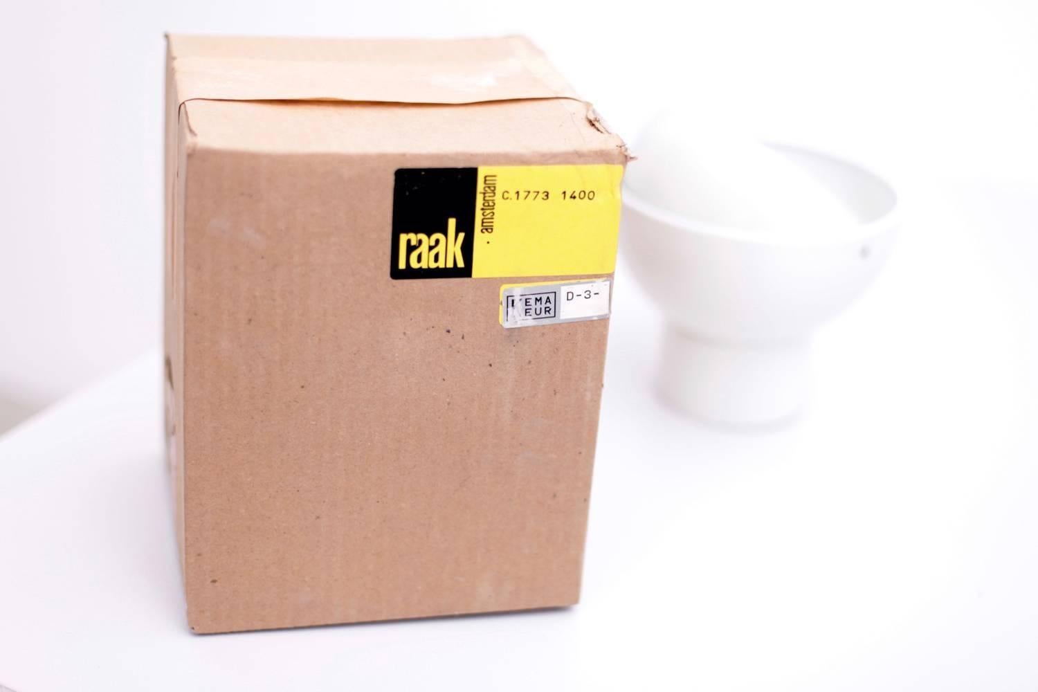 Metal Large Quantity of RAAK Sconces or Wall Lamp in White NOS Original Boxed For Sale