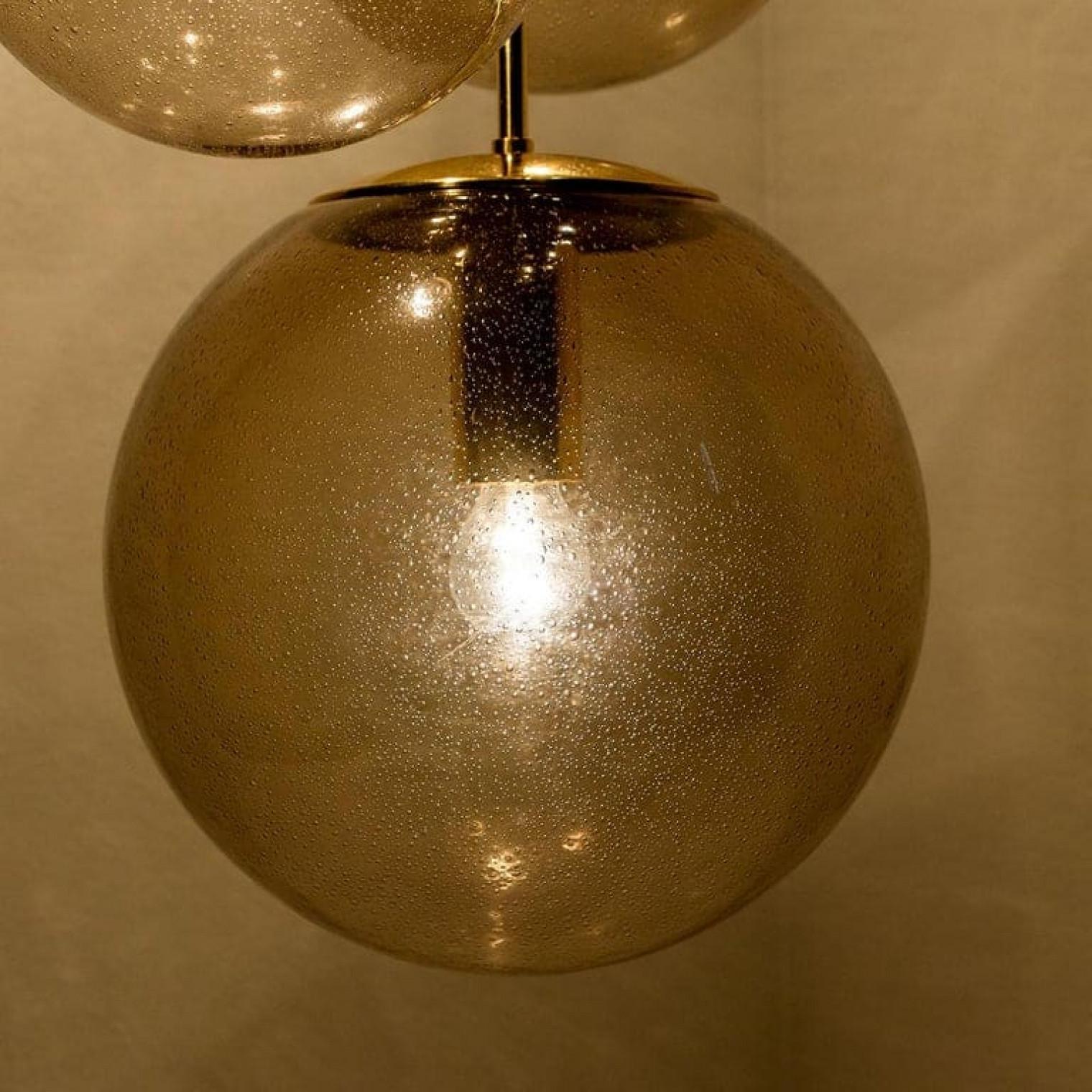 Große Anzahl rauchgeblasener Kugeln von Glashütte Limburg, vier Größen im Angebot 6