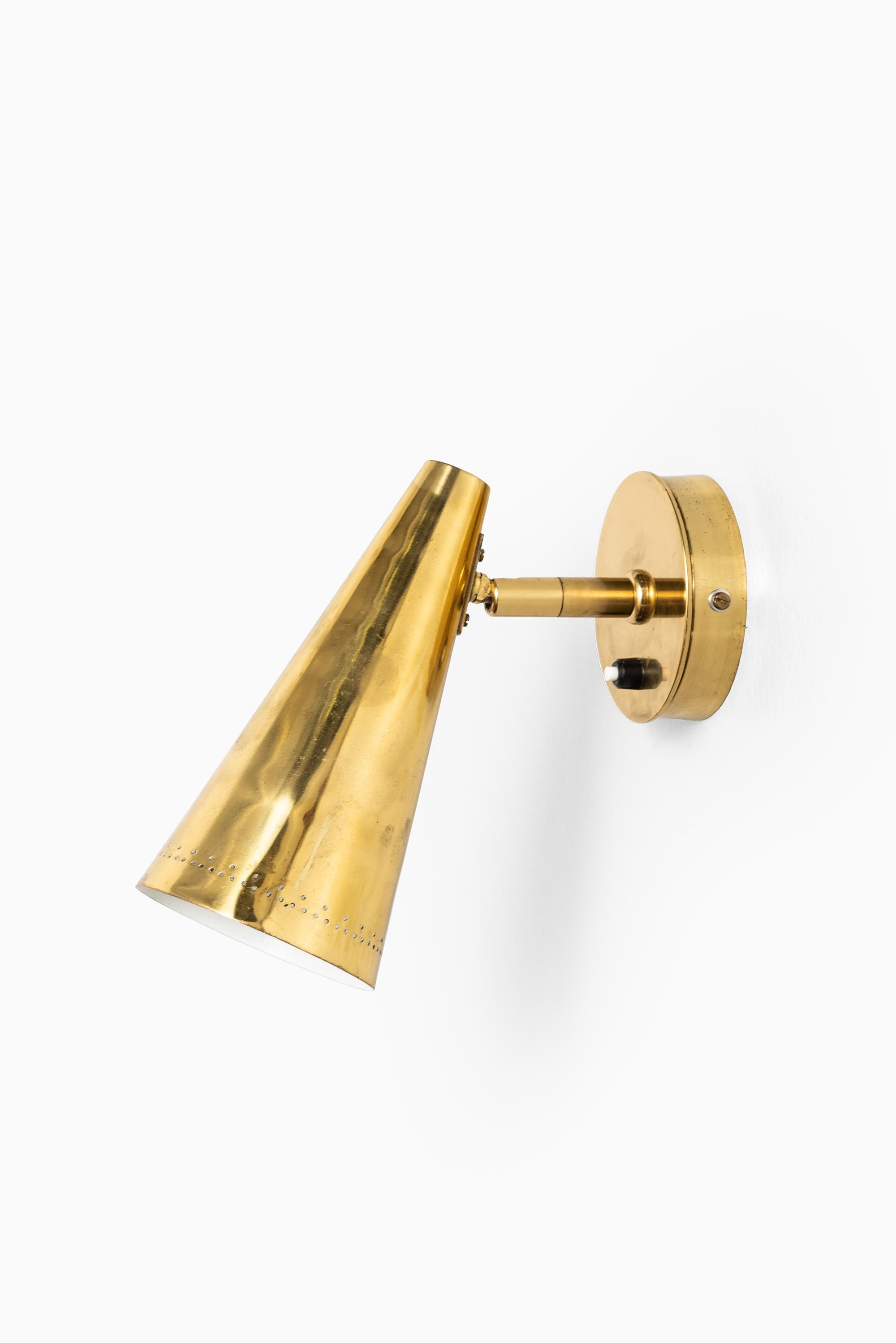 Finnish Large Quantity Wall Lamps in Brass Attributed to Lisa Johansson-Pape