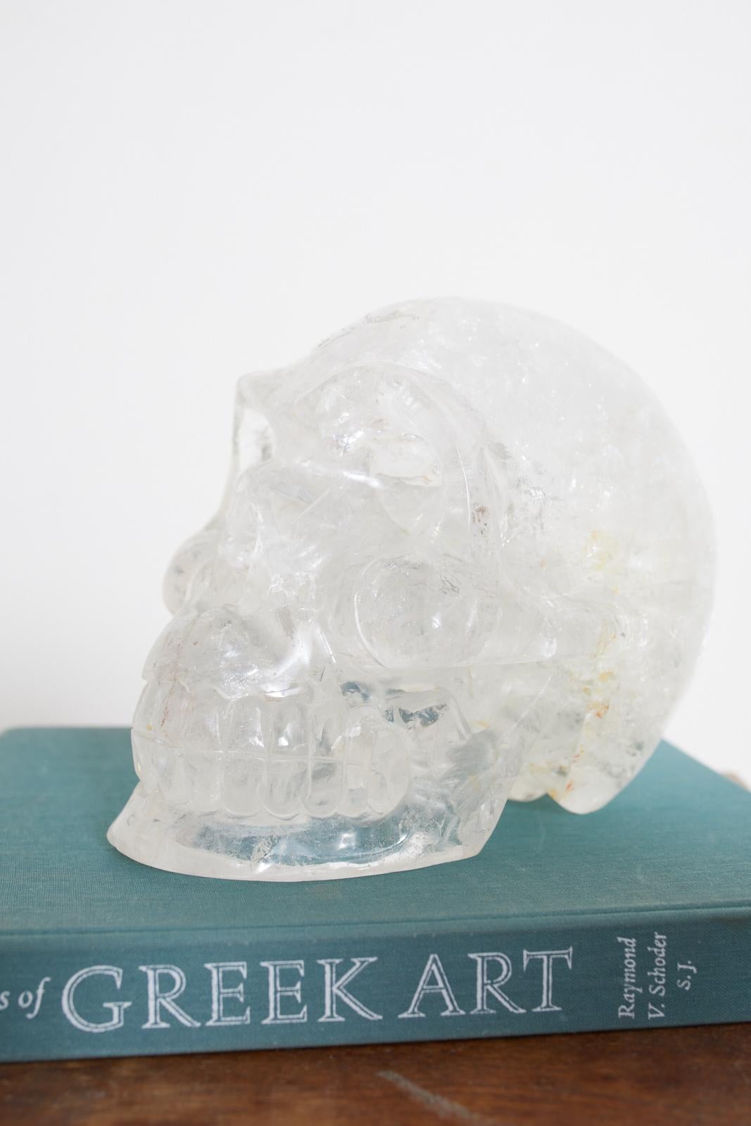 Large Quartz Rock Crystal Skull Sculpture 4