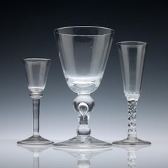 Large Queen Anne Baluster Glass Goblet, circa 1710