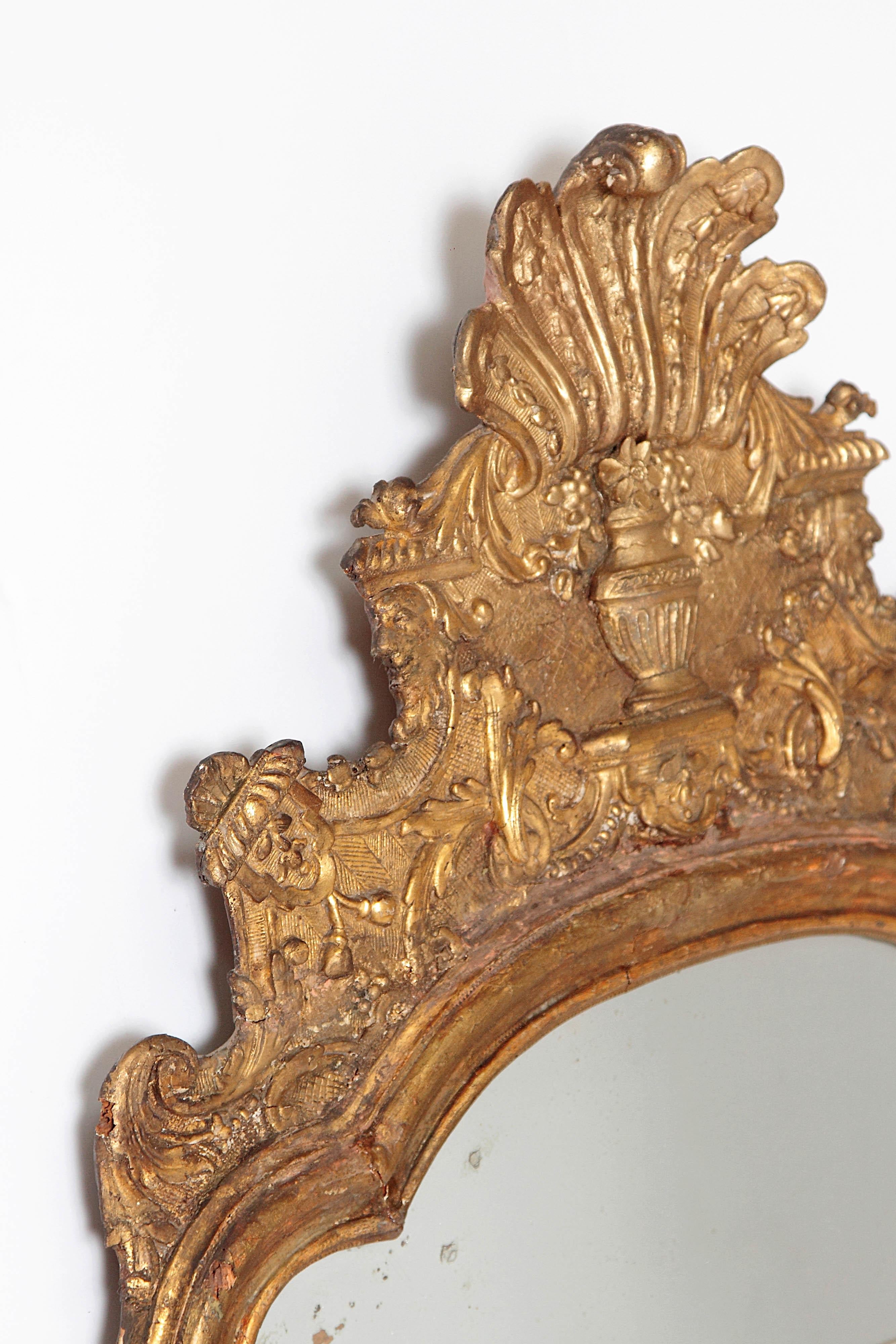 Large Queen Anne Gilt-Gesso Mirror, circa 1710 4