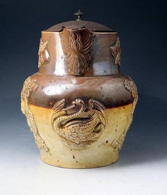 Large Queen Victoria Coronation Commemorative Jug in Saltglaze Stoneware, 1837