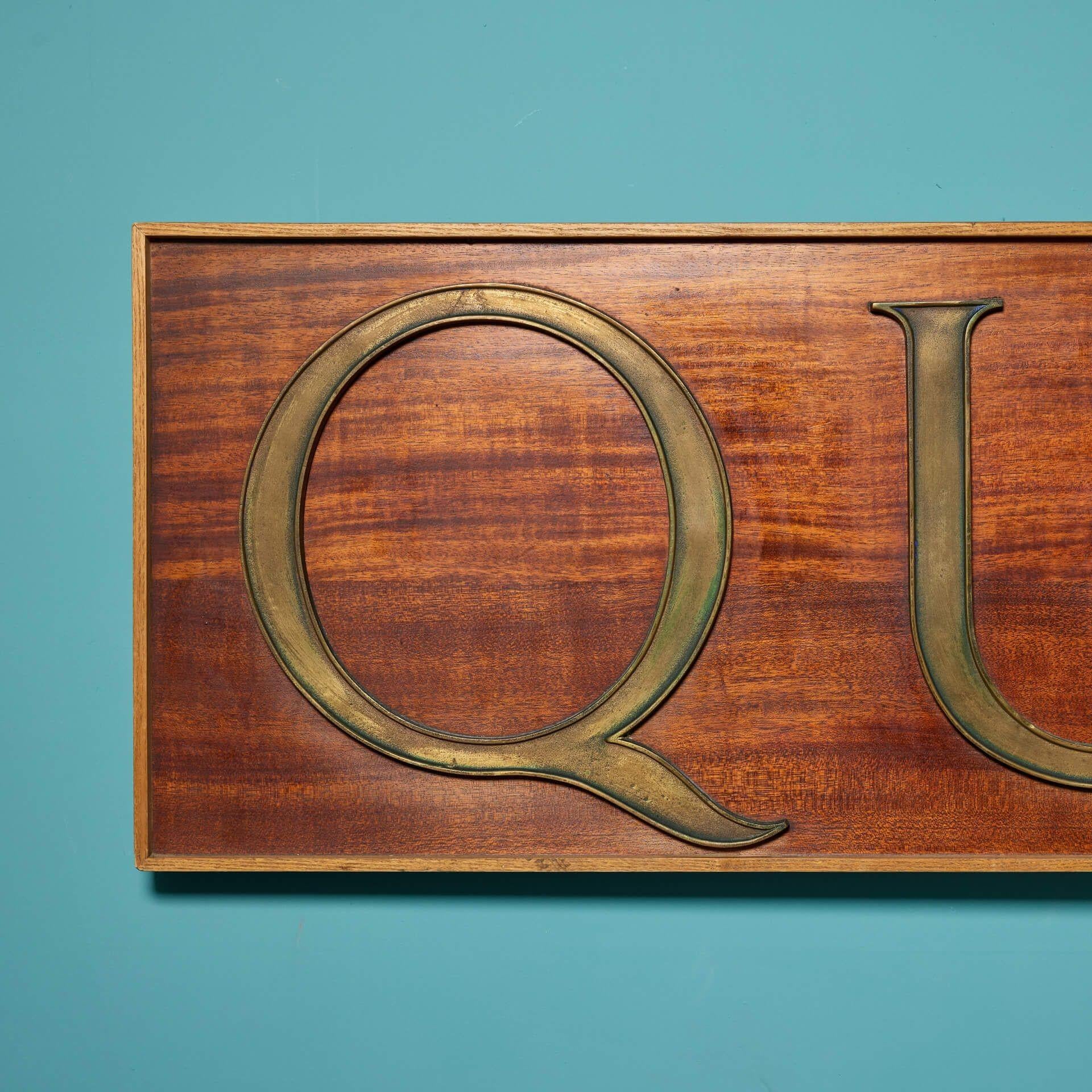 Edwardian Large Reclaimed ‘Queen’ Wall Hanging Sign