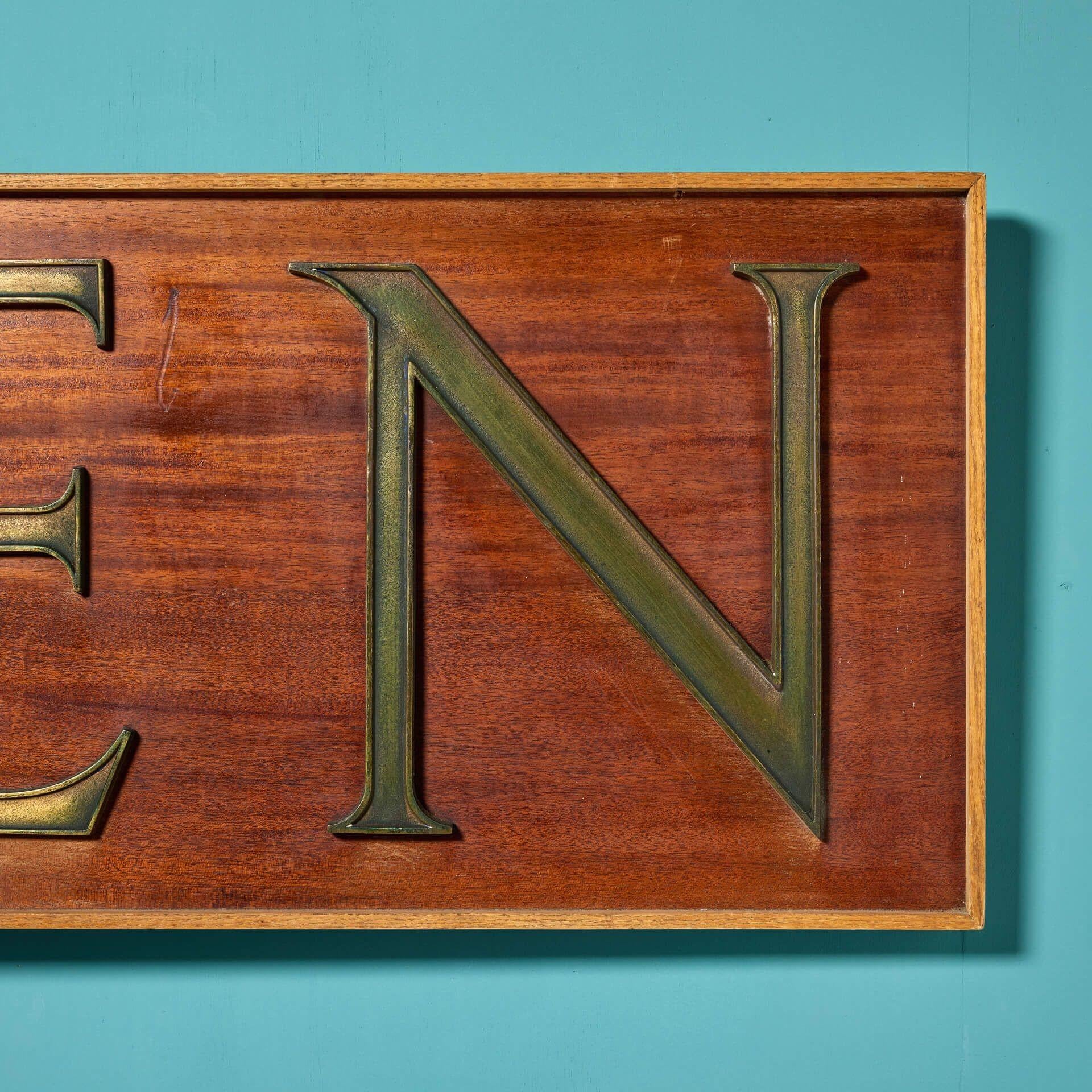 Large Reclaimed ‘Queen’ Wall Hanging Sign In Good Condition In Wormelow, Herefordshire