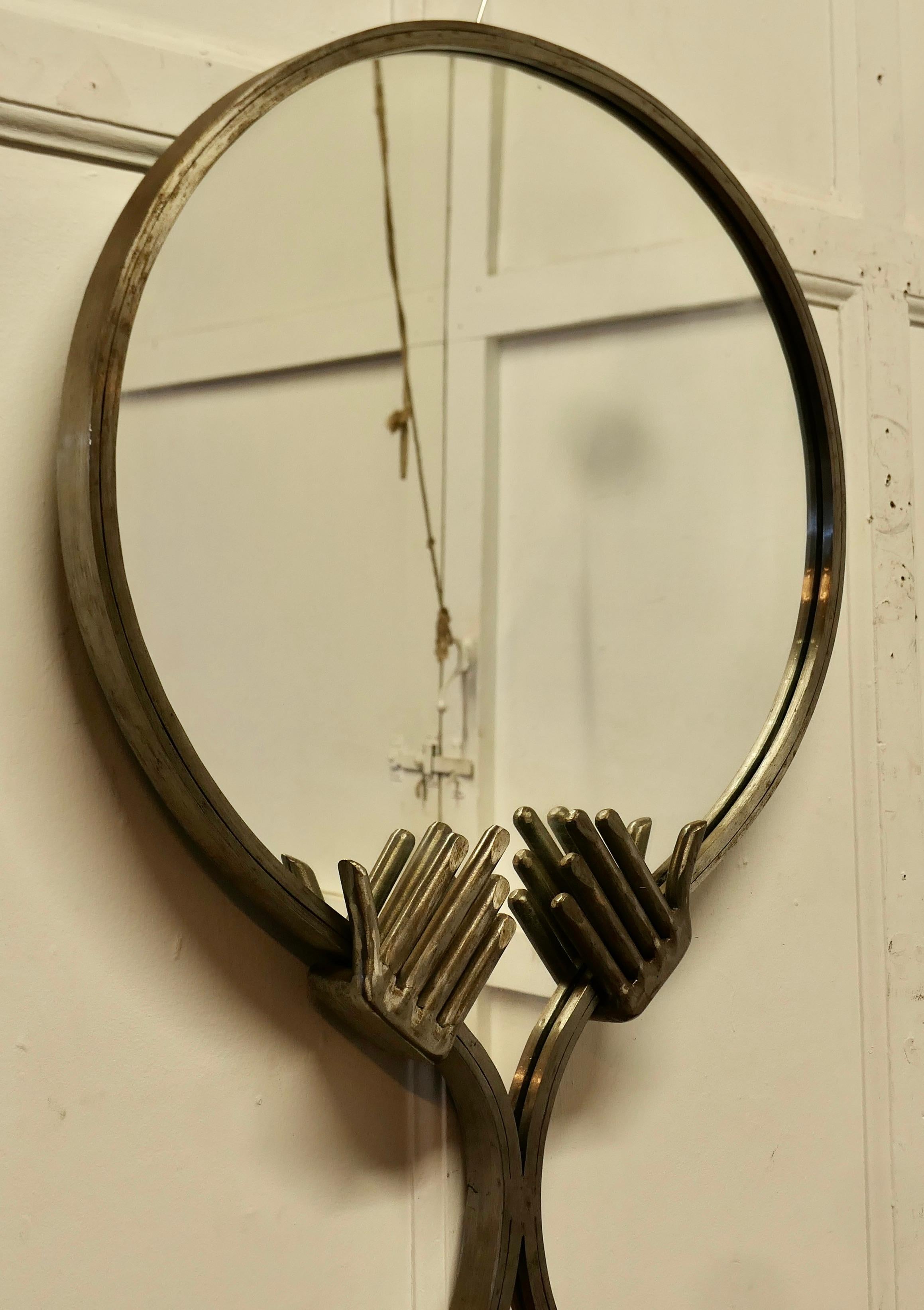 Mid-20th Century Large Quirky Mid Century One Off Designer Wall Mirror   A figure of 8 frame For Sale