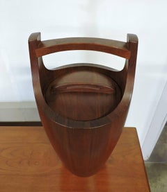 Large Quistgaard Danish Modern Teak Ice Bucket for Dansk Designs