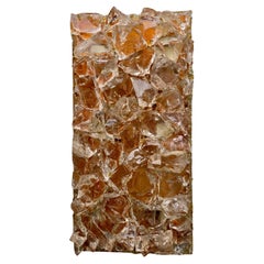 Large Raak Amsterdam Brutalist / Hollywood Regency Glass Wall Light, 1970s