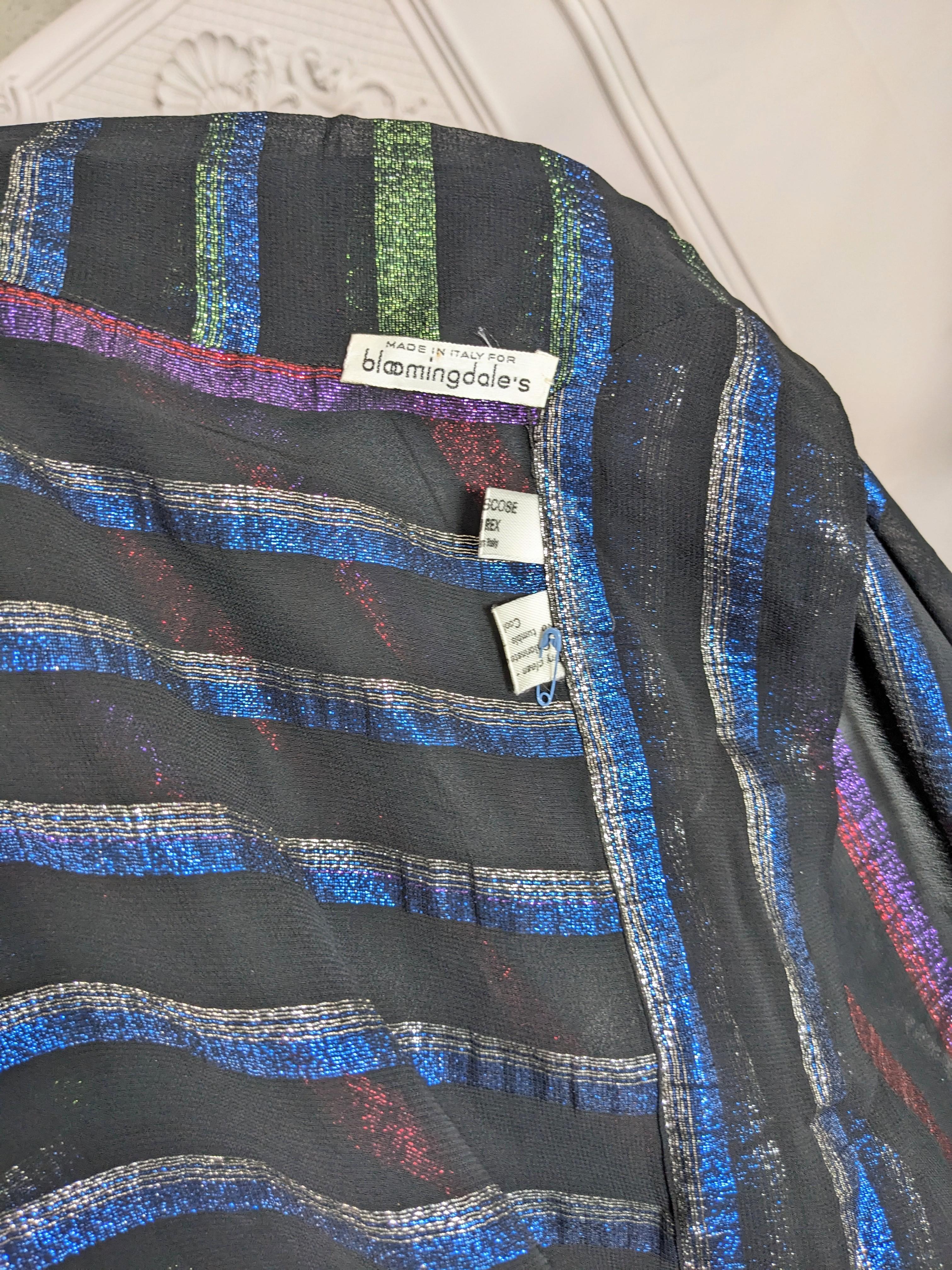 Large Rainbow Chiffon Lurex Shawl in vendita 4