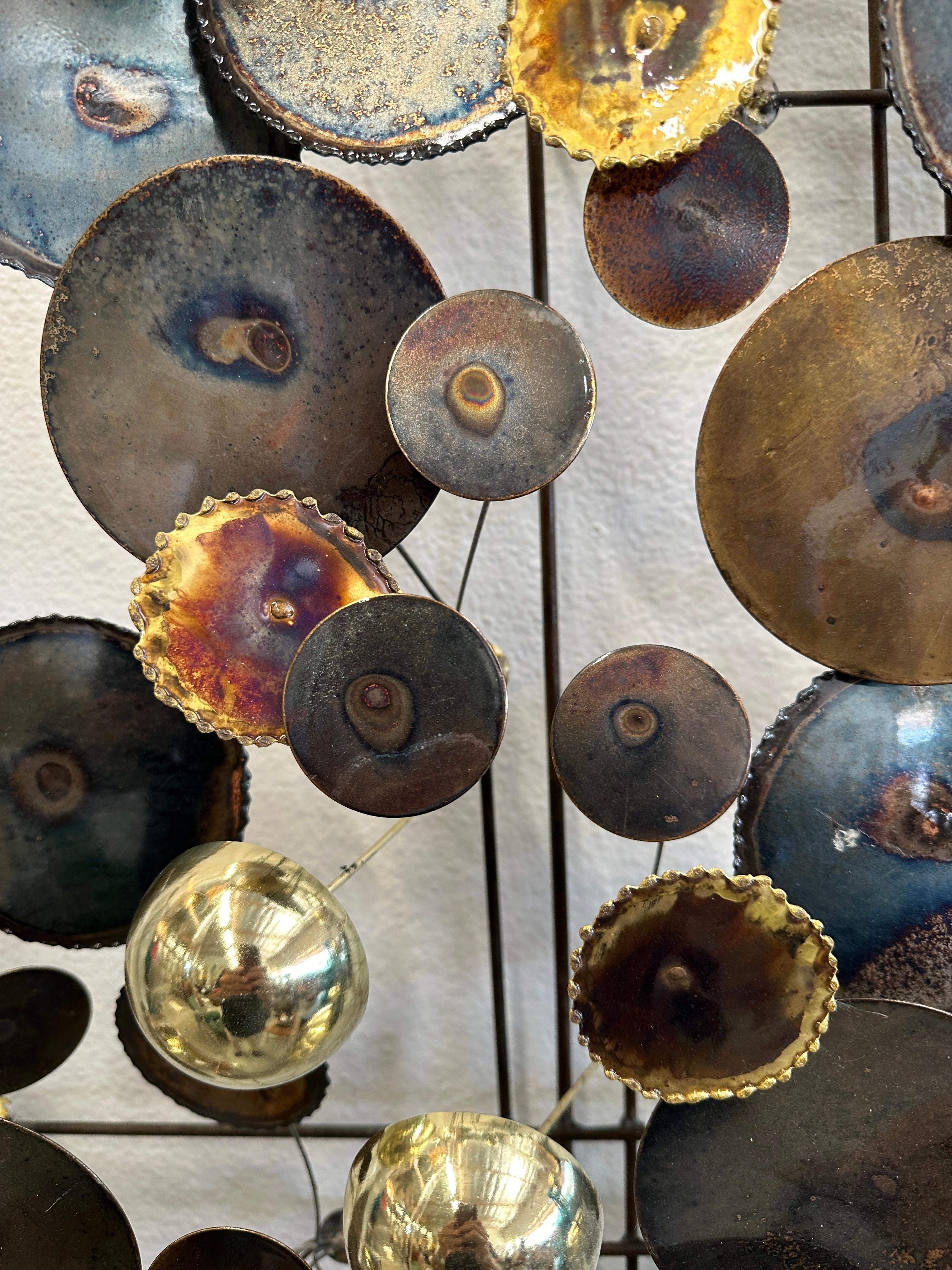 Metal Large Raindrops Sculpture Attributed to Curtis Jere