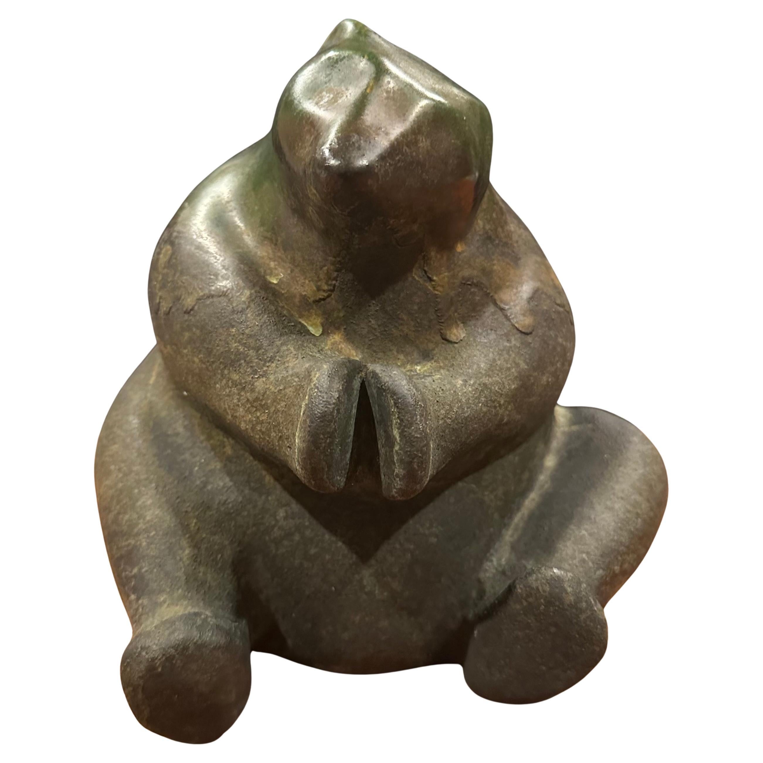 Grande orso in ceramica Raku di Tony Evans in vendita 9