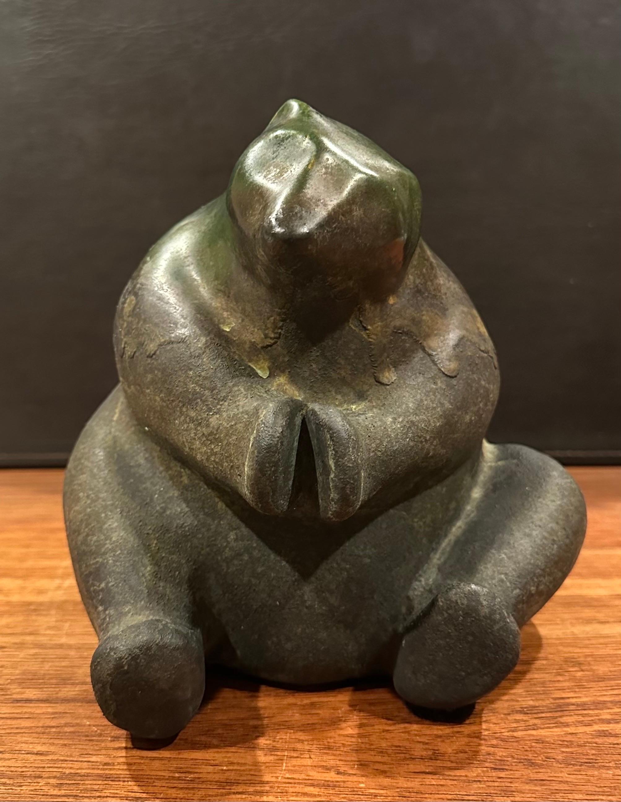 Grande orso in ceramica Raku di Tony Evans In condizioni buone in vendita a San Diego, CA