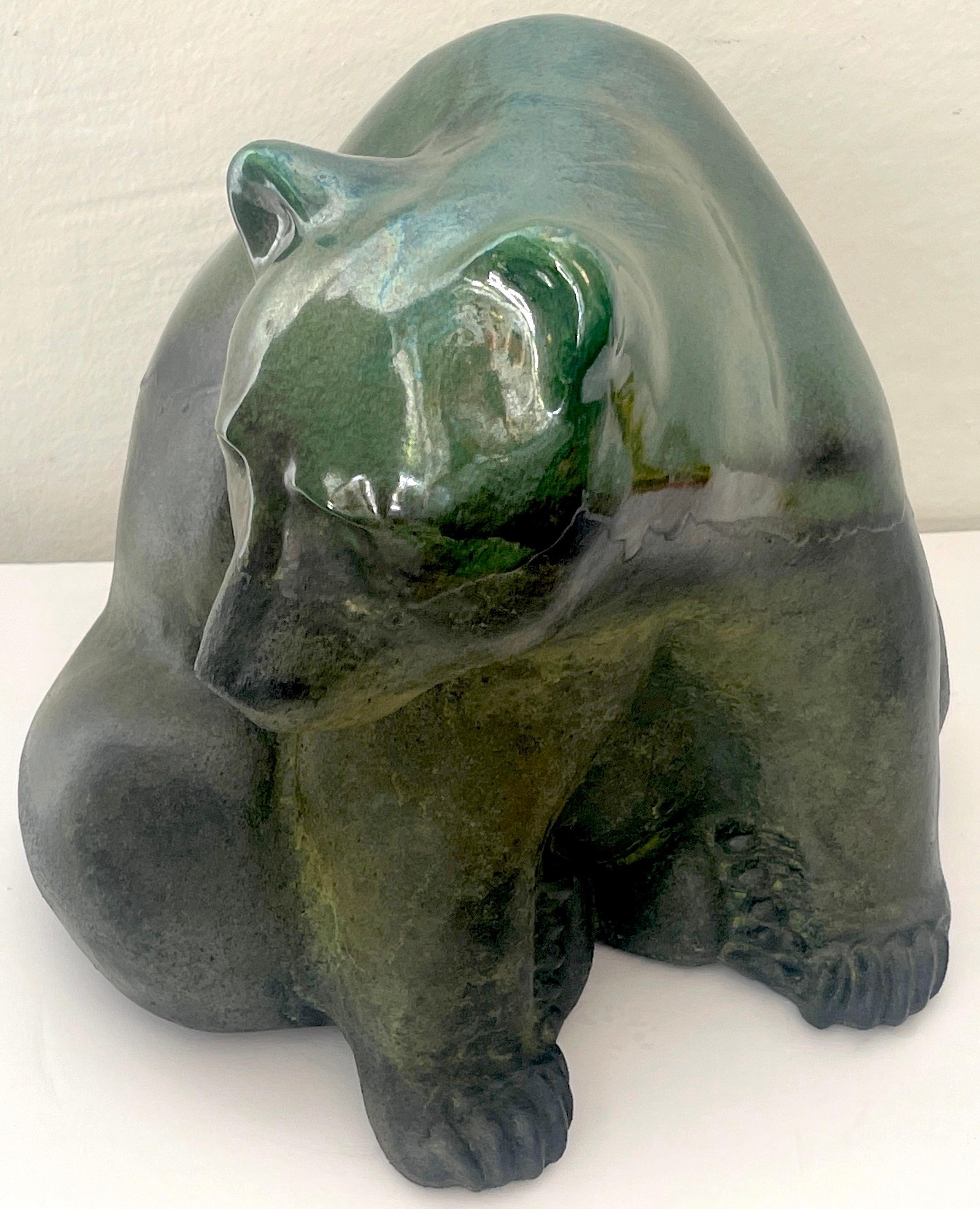 Large Raku Pottery Seated Bear by Tony Evans at 1stDibs | raku bear