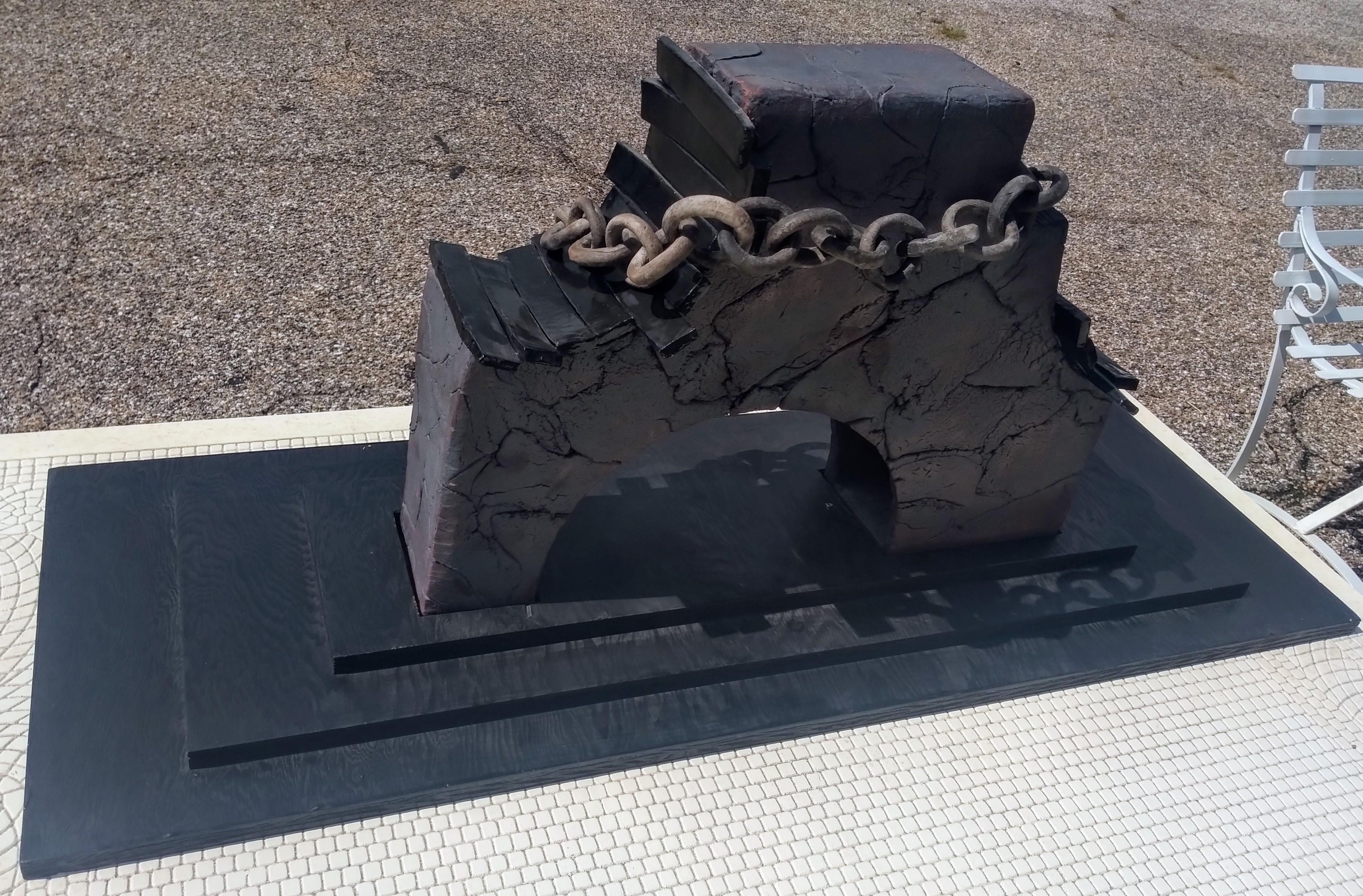 Americano Grande scultura Raku di Bruny Graves in vendita