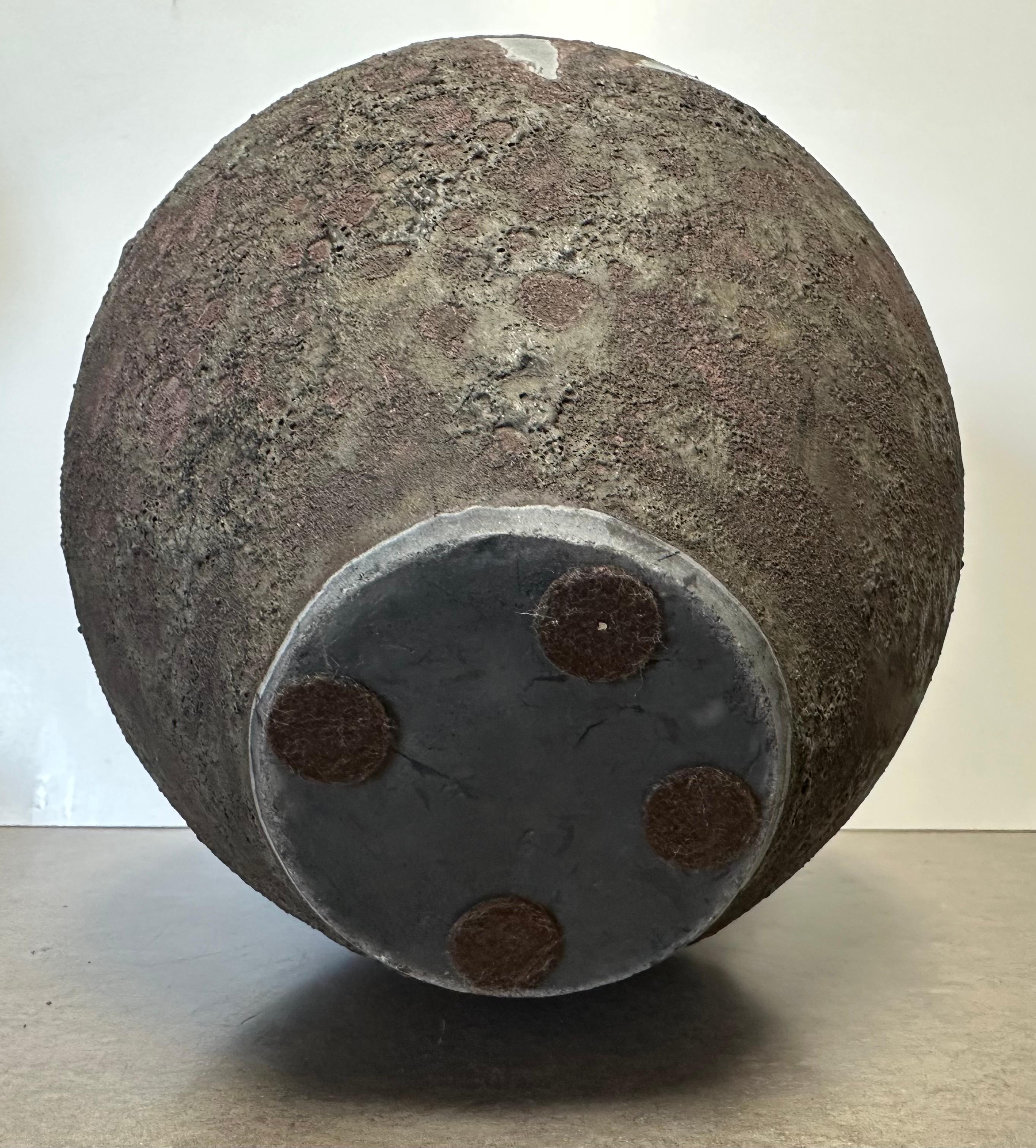 Large Raku Studio Pottery Vase in the Style of Andersen Design For Sale 4