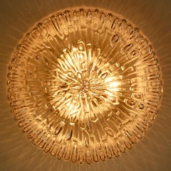 Large Rare 16" Rupert Nikoll Clear Bubble Glass Flush Mount Light / Lamp c. 1955