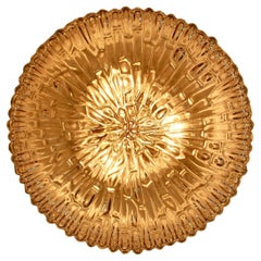 Grande e rara lampada da incasso in vetro a bolle d'aria Rupert Nikoll da 16 pollici C.C. 1955