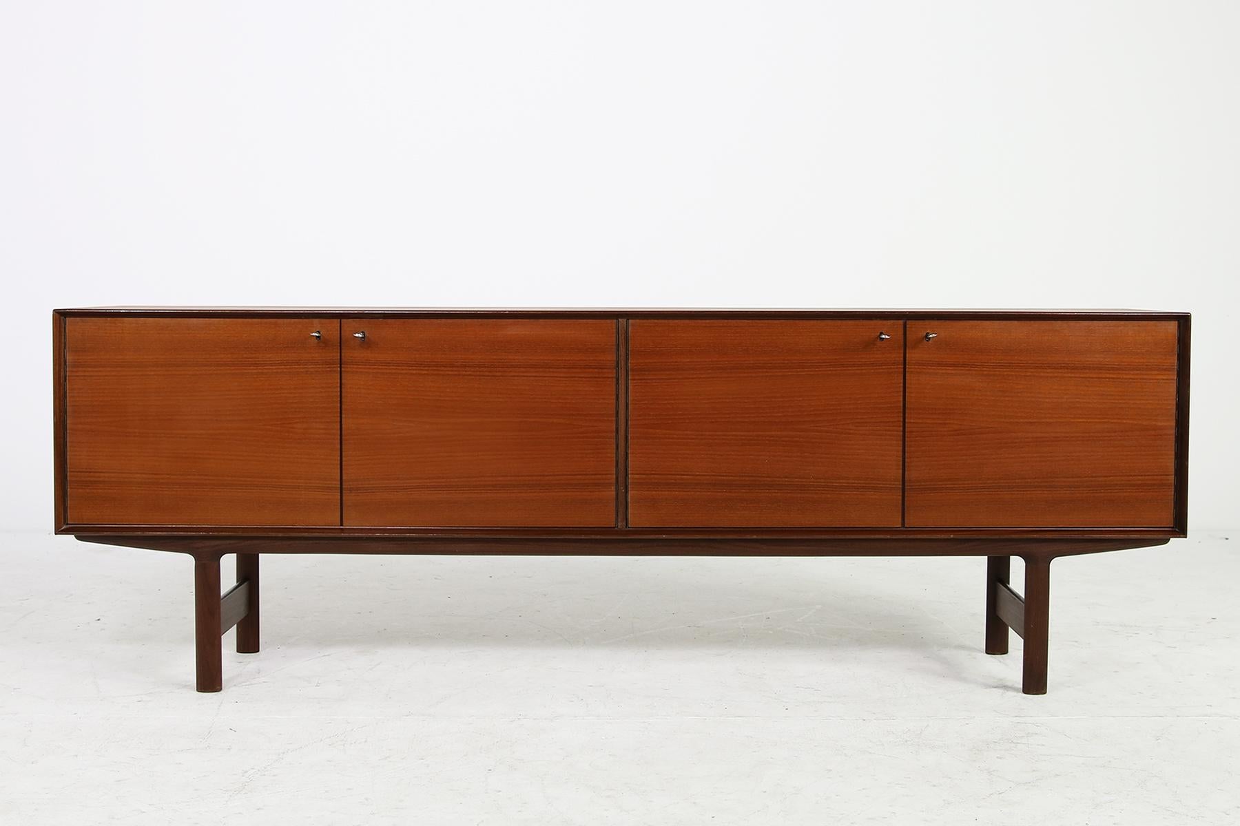 Beautiful and large 1960s sideboard by Fredrik A. Kayser for Vikens Mobelfabrik, Norway. Fantastic vintage condition. Nice details, like the drawers inside, beautiful design.