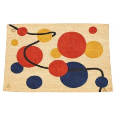 Large & Rare Alexander Calder Snakes Jute Tapestry Bon-Art Guatemala