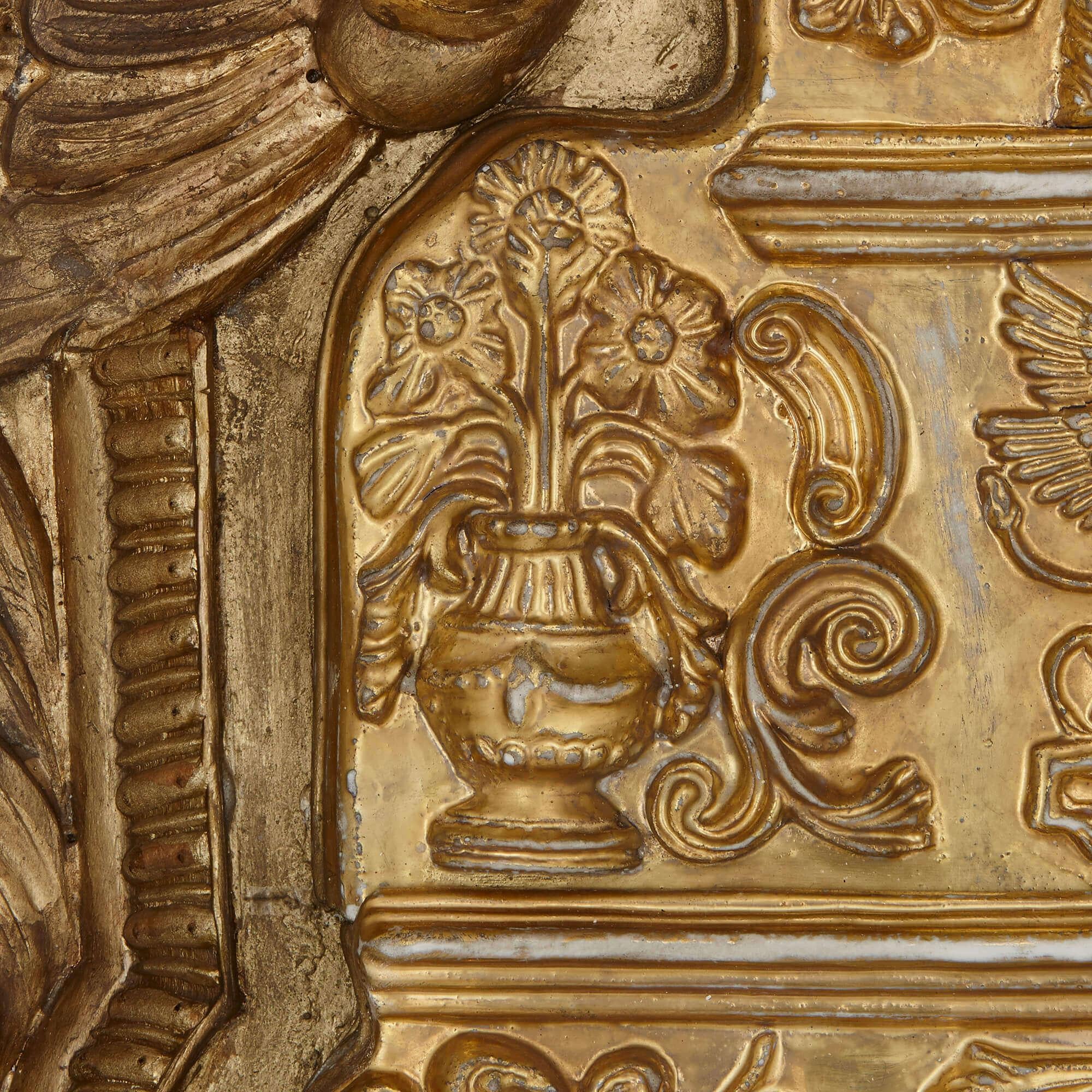 Français Menorah Samson & Cie en porcelaine de Giltwood Antique French en vente