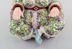 Large, Rare, Antique Meissen Pogade in Hand Painted Porcelain, Late 19th Century