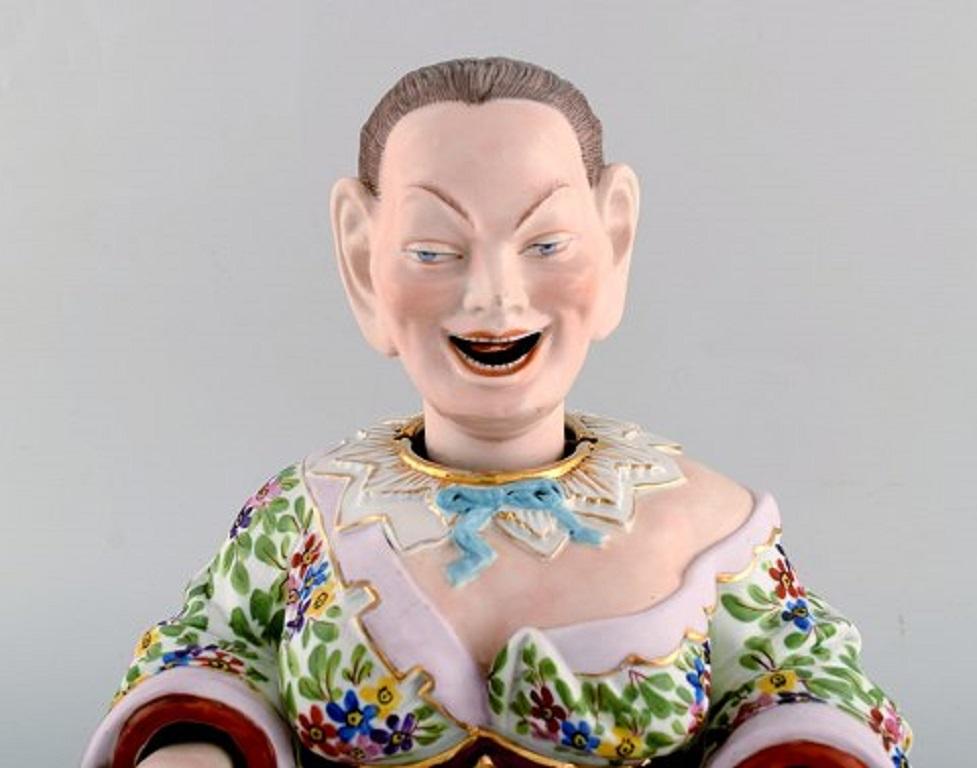 Large, Rare, Antique Meissen Pogade in Hand Painted Porcelain, Late 19th Century For Sale 4
