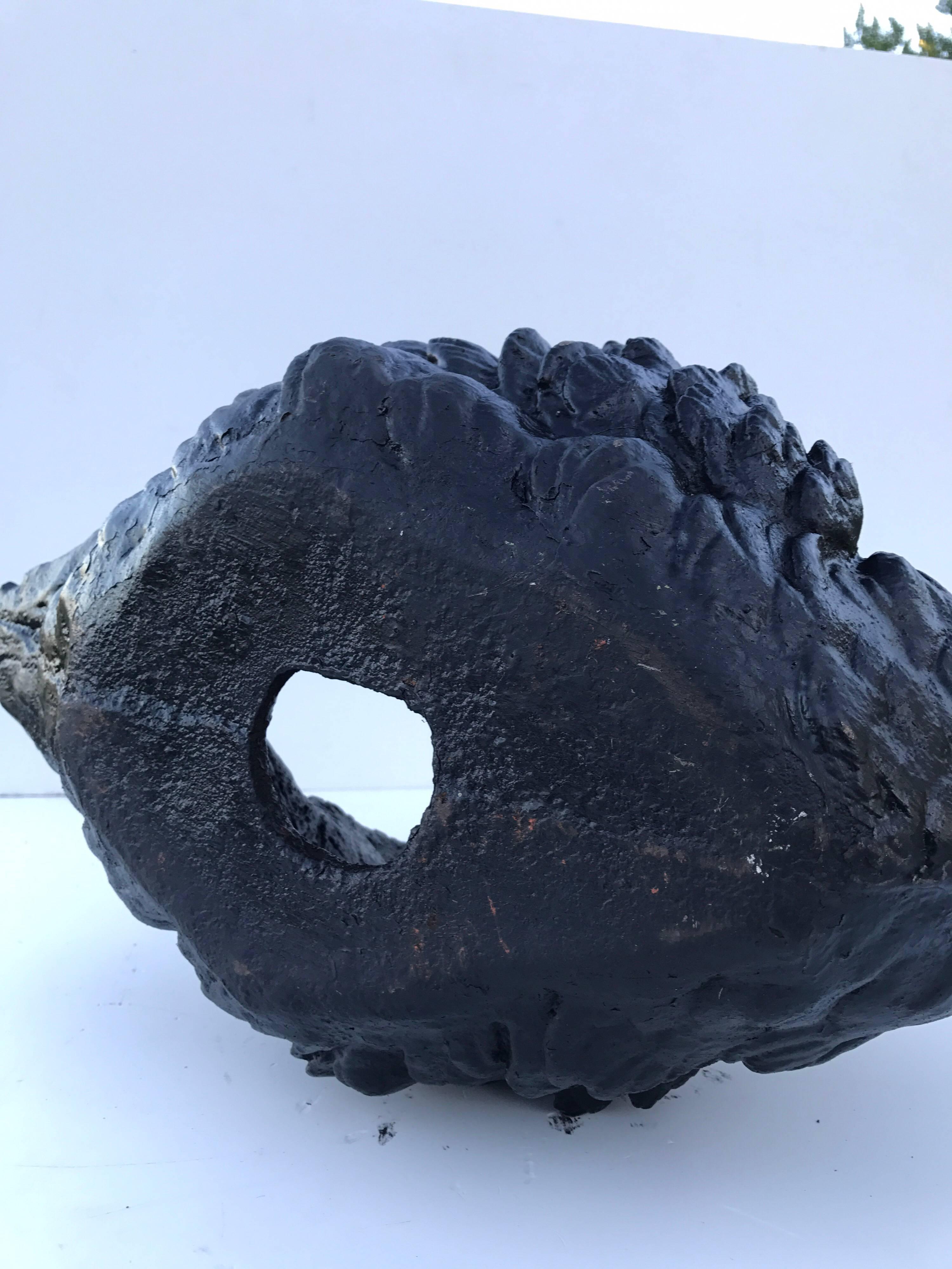 Large Rare Art Nouveau Cast Iron Swan Planter Jardinière Very Heavy For Sale 5
