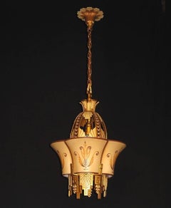 Large, Rare Beardslee Chandelier with Matching Sconces
