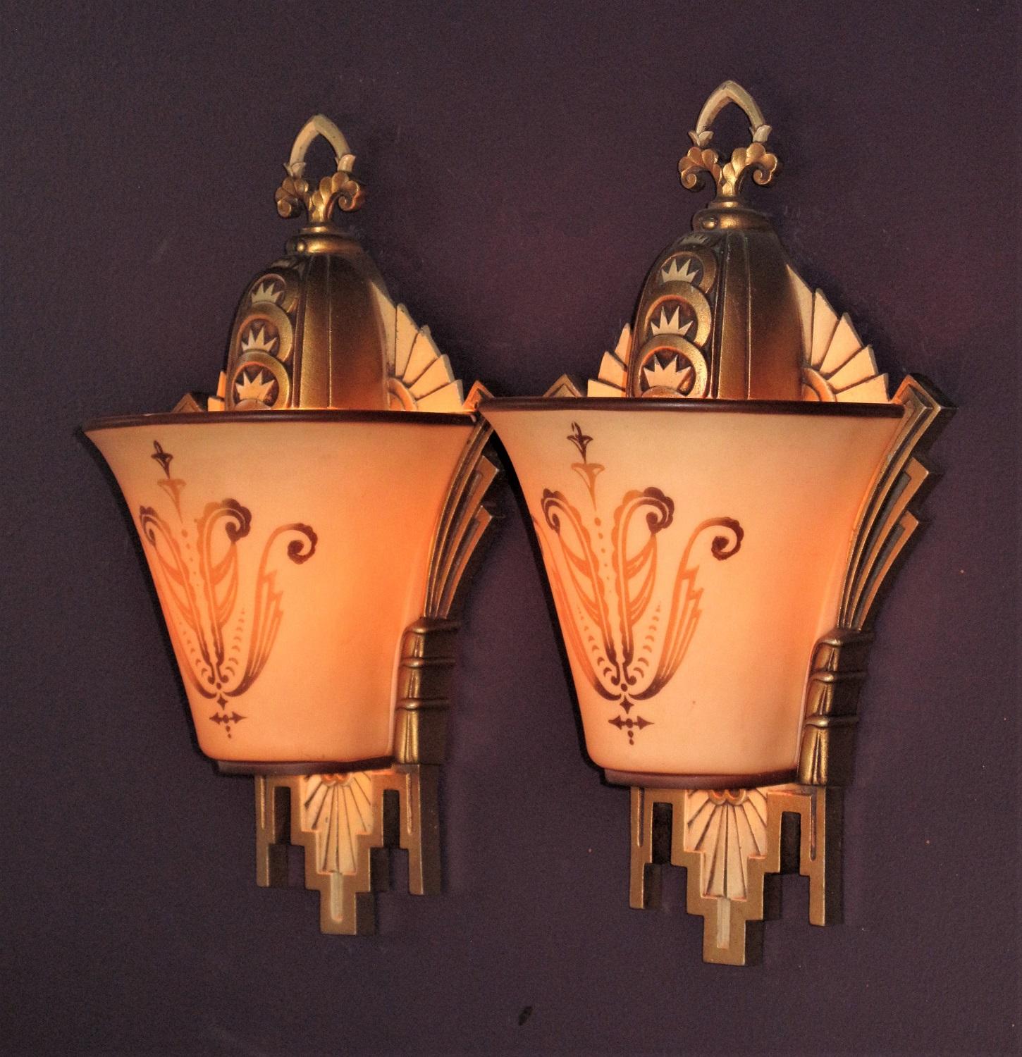 Early 19th Century Large, Rare Beardslee Chandelier with Matching Sconces For Sale